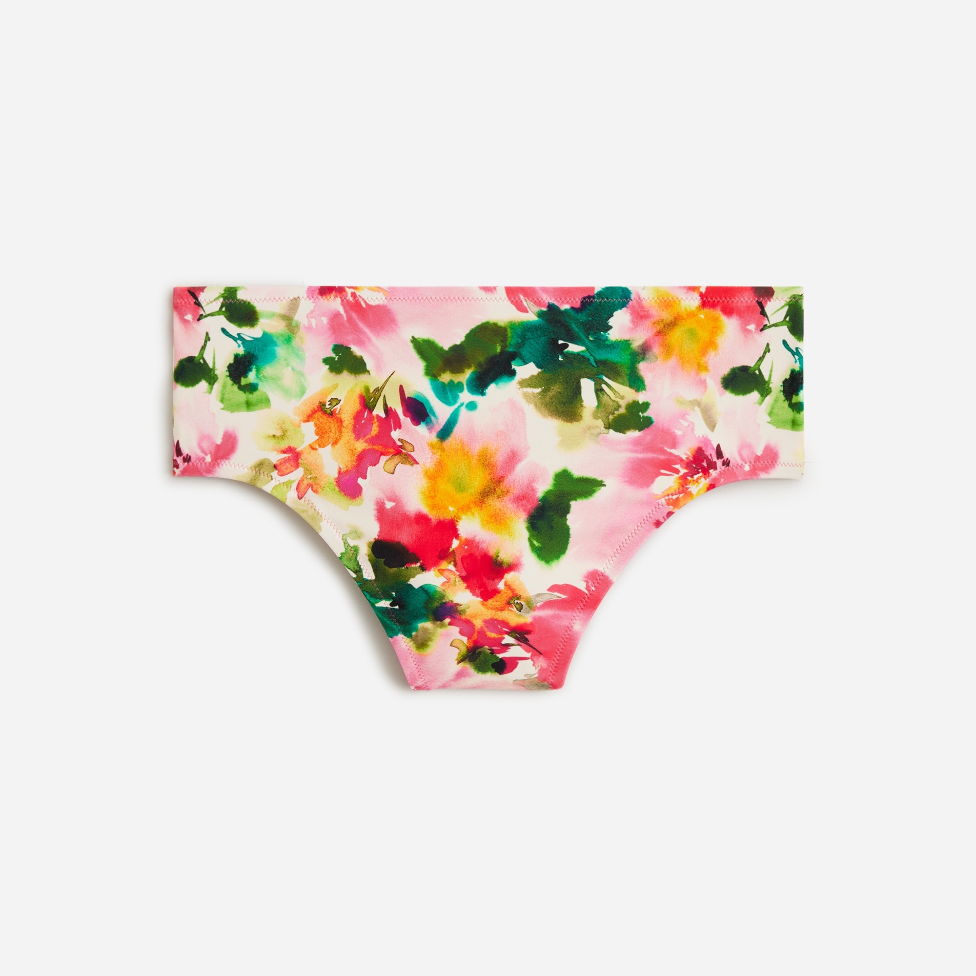  High-rise full-coverage bikini bottom in floral