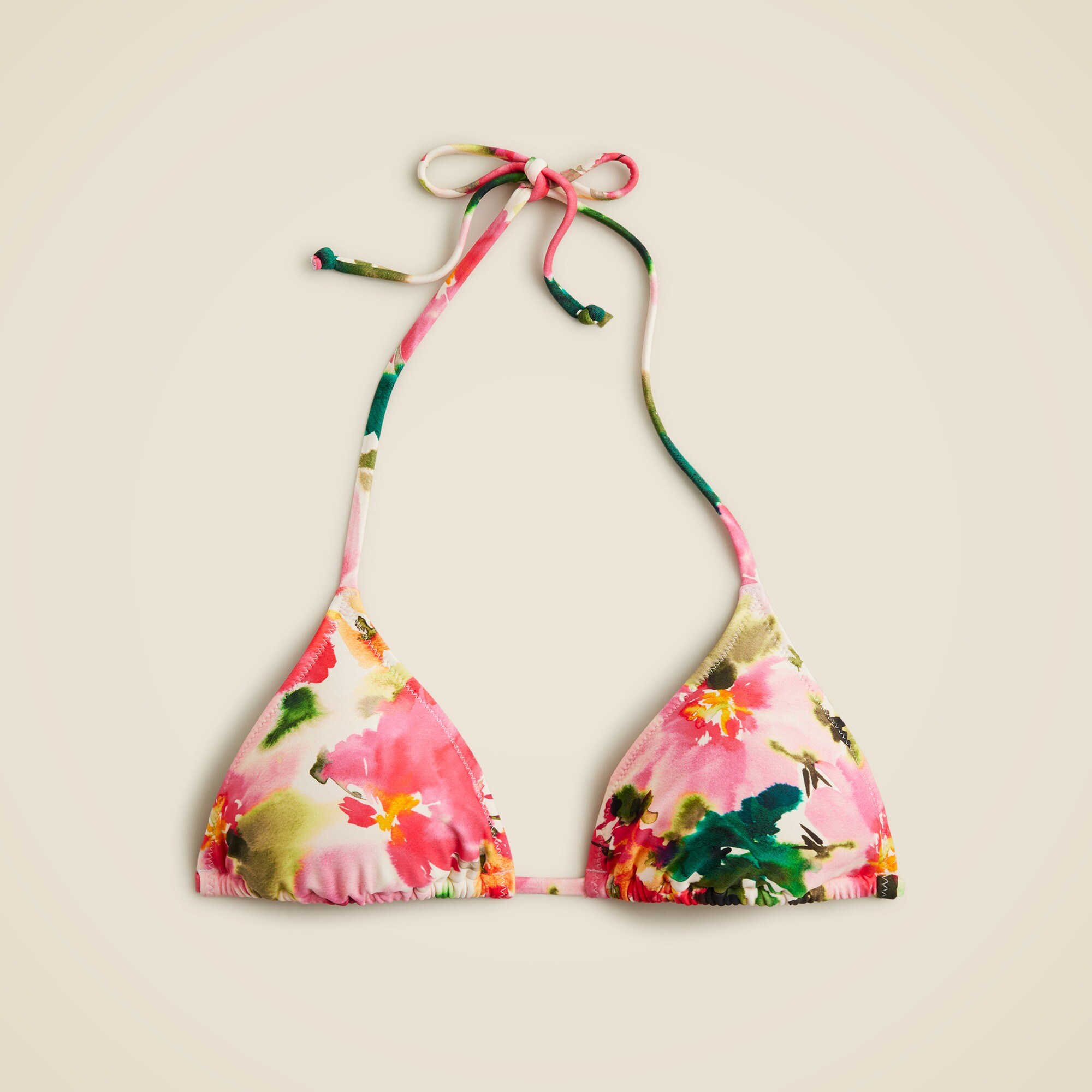String bikini top in floral