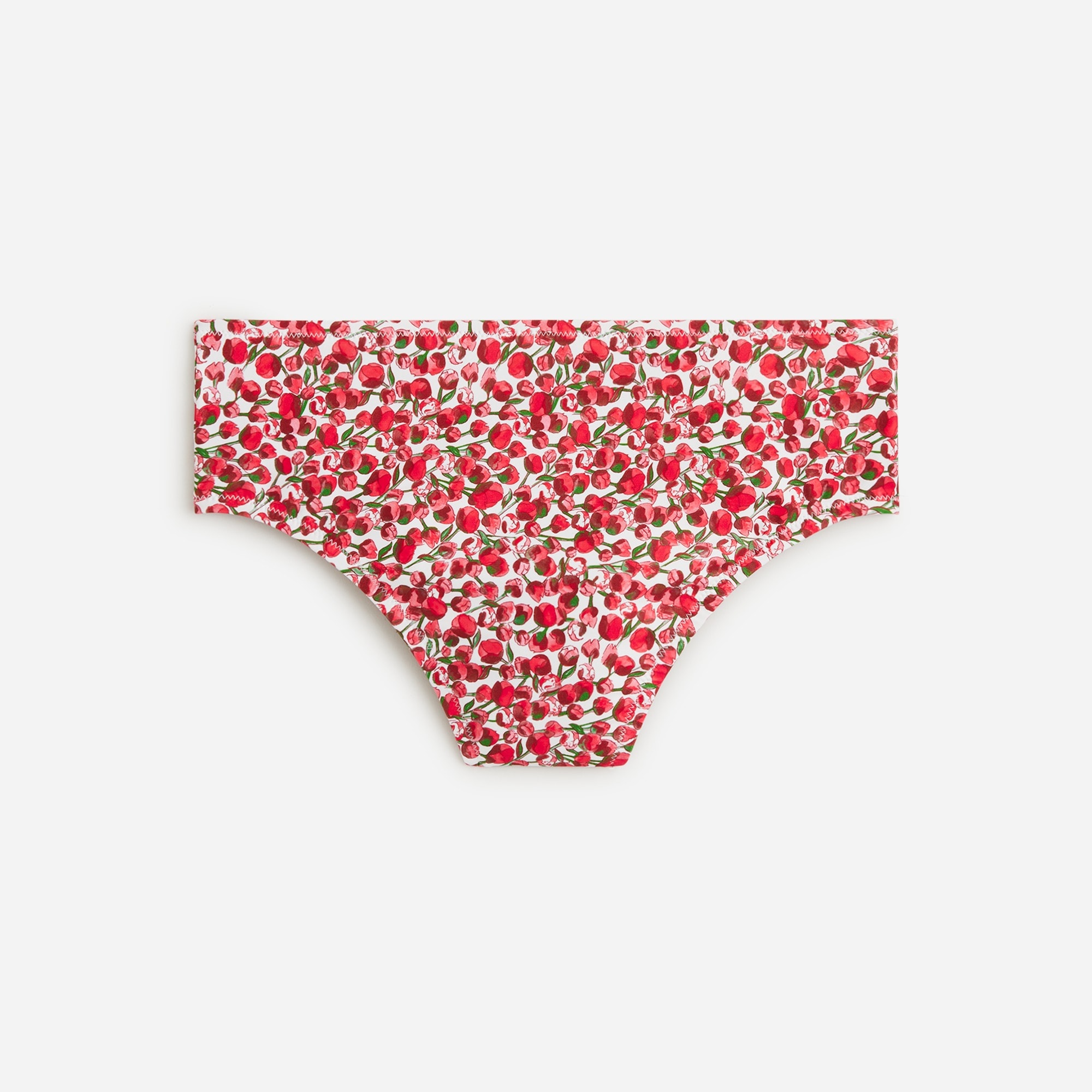  High-rise full-coverage bikini bottom in Liberty&reg; Eliza's Red fabric