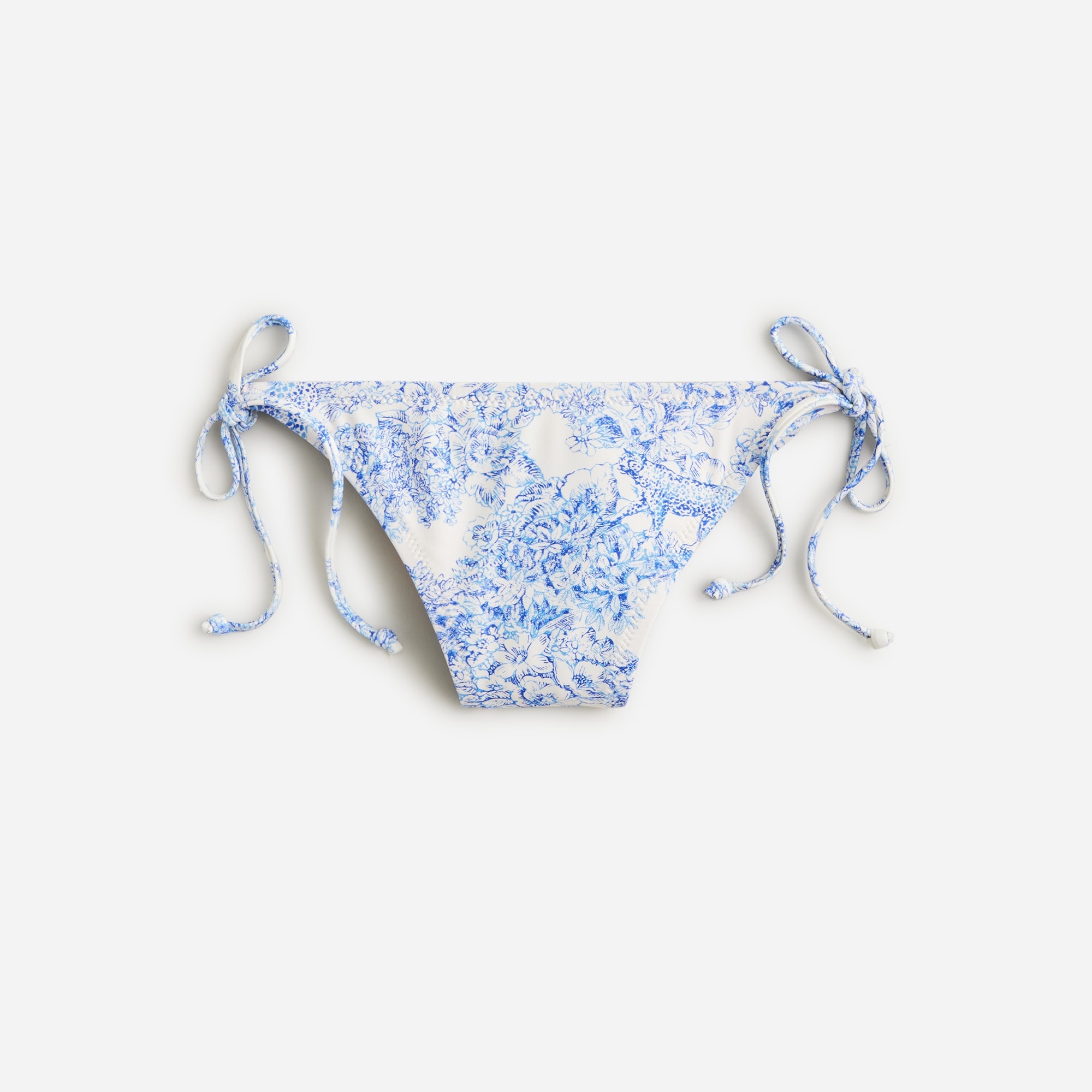 womens String hipster bikini bottom in blue toile