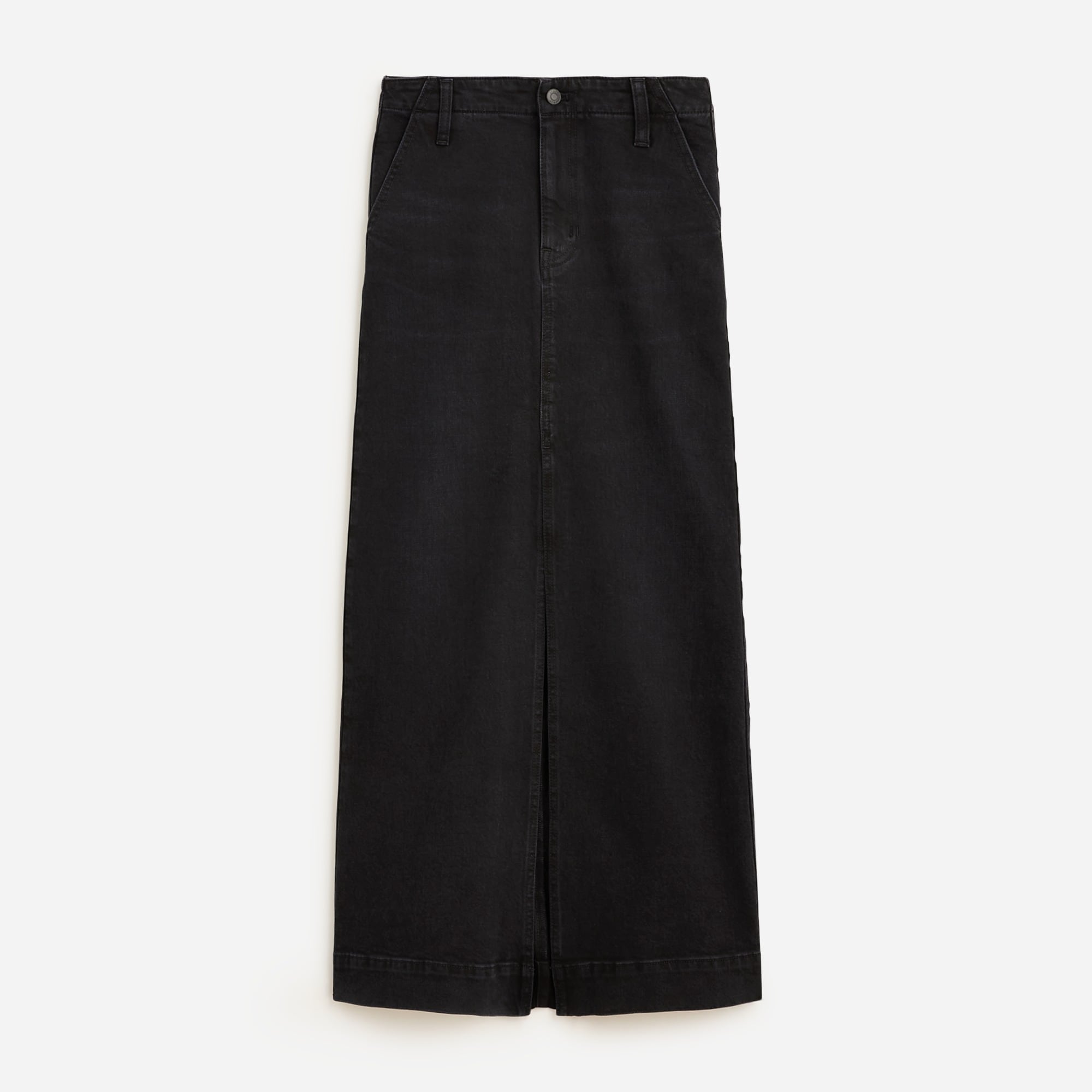  Denim maxi skirt in washed black