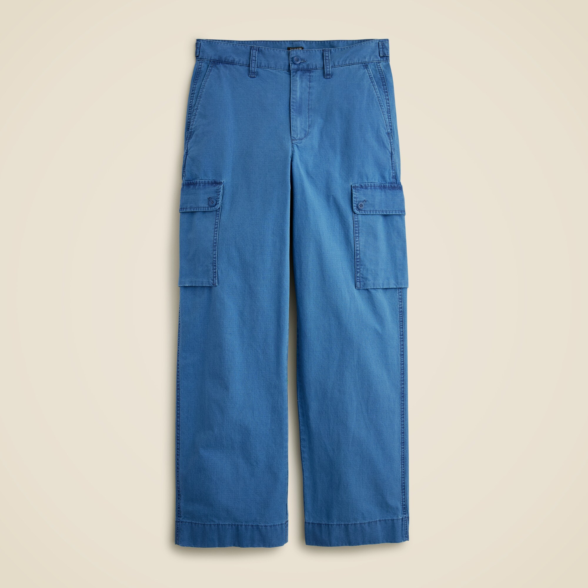 Cargo pant in indigo ripstop cotton