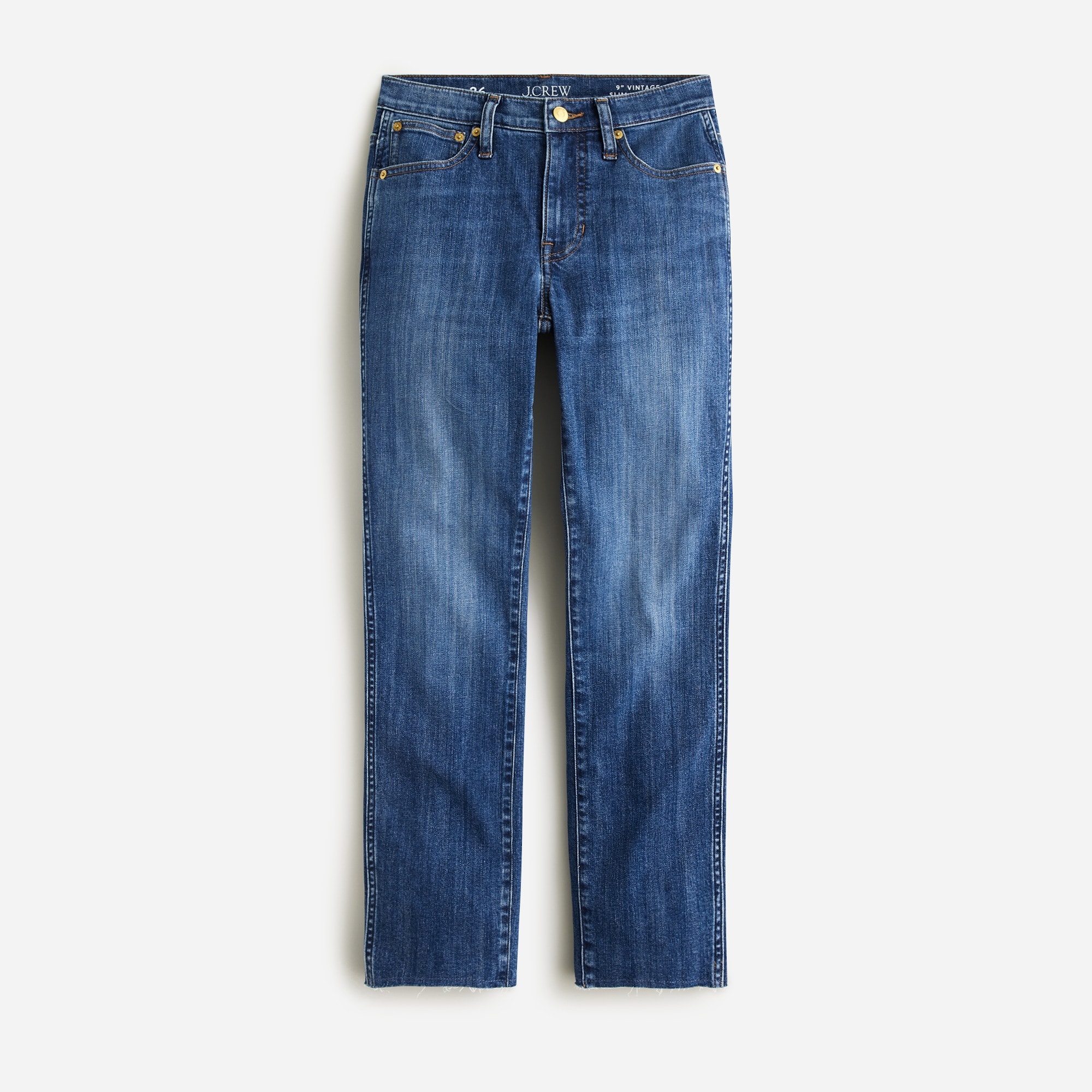  Petite 9&quot; vintage slim-straight jean in Giselle wash