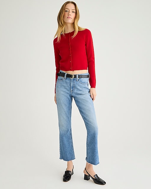 womens 9&quot; demi-boot crop jean in Ruby wash