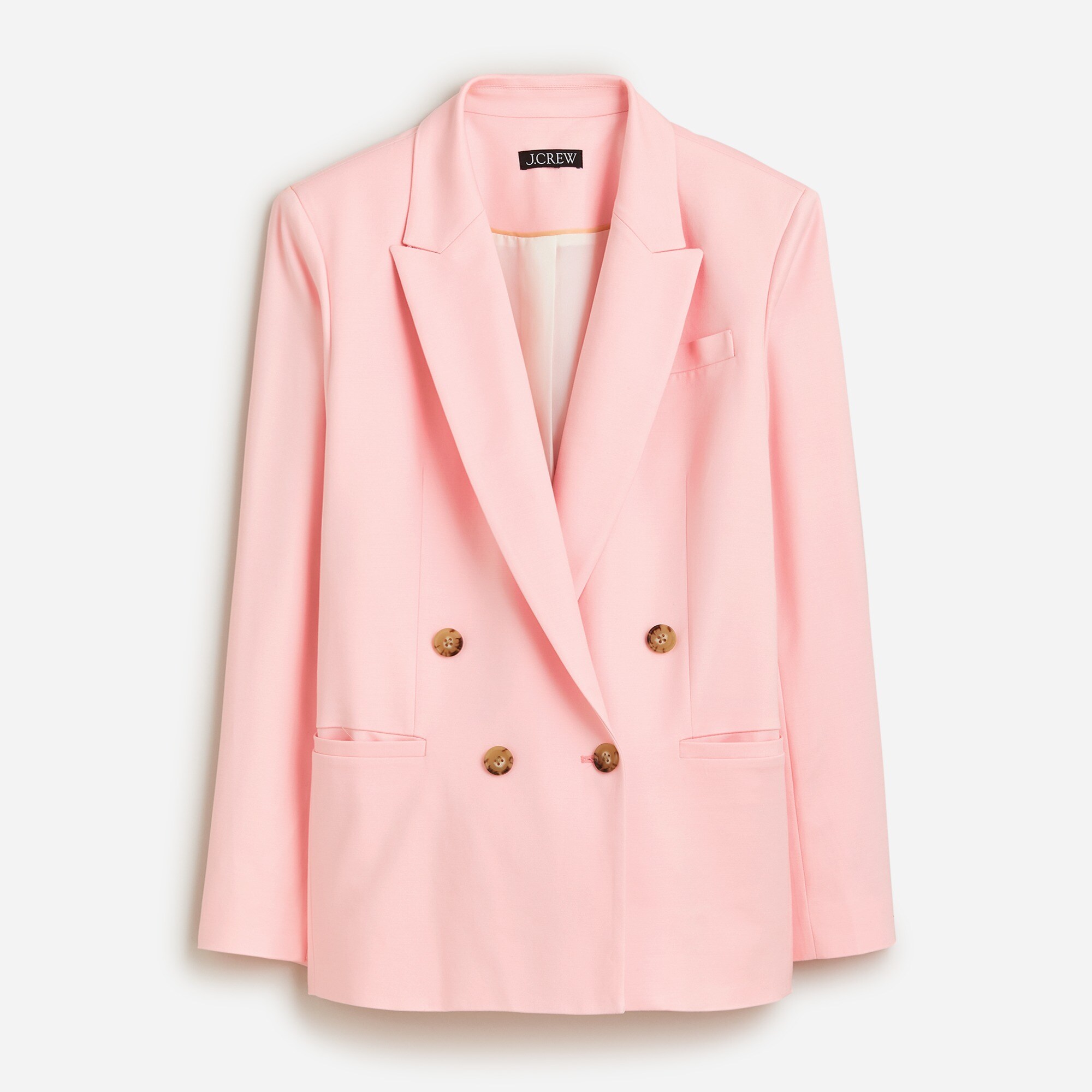 womens Relaxed double-breasted blazer in city twill