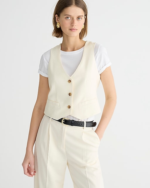 womens Classic-fit vest in city twill