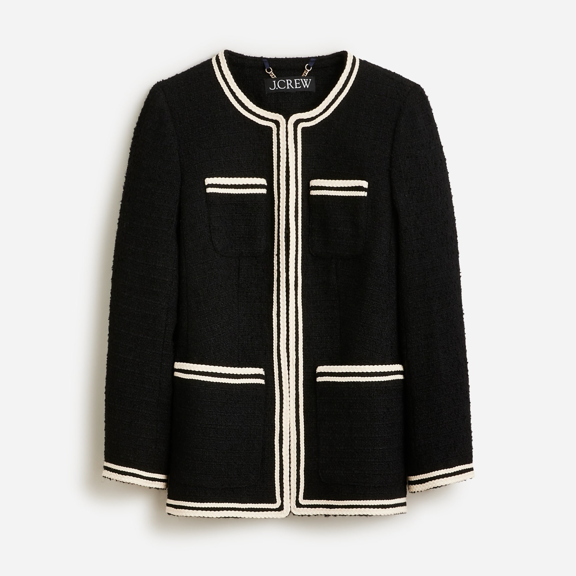 Longer Tweed Lady Jacket For Women | J.Crew
