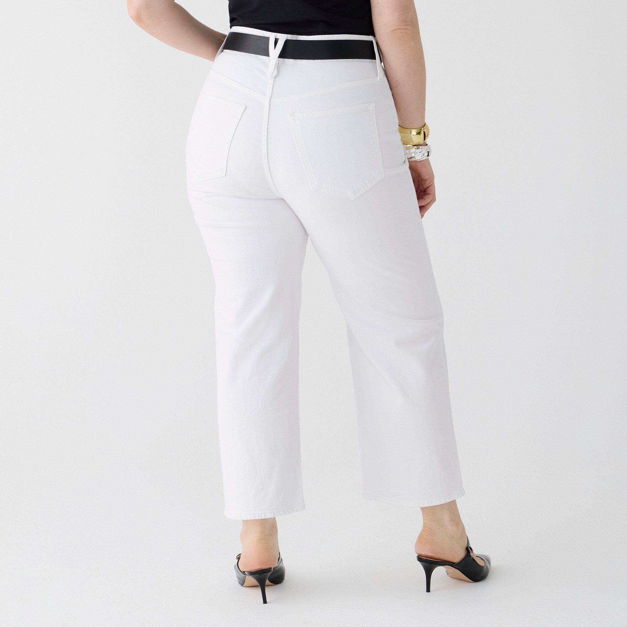 Curvy Slim Wide-leg Jean In White For Women