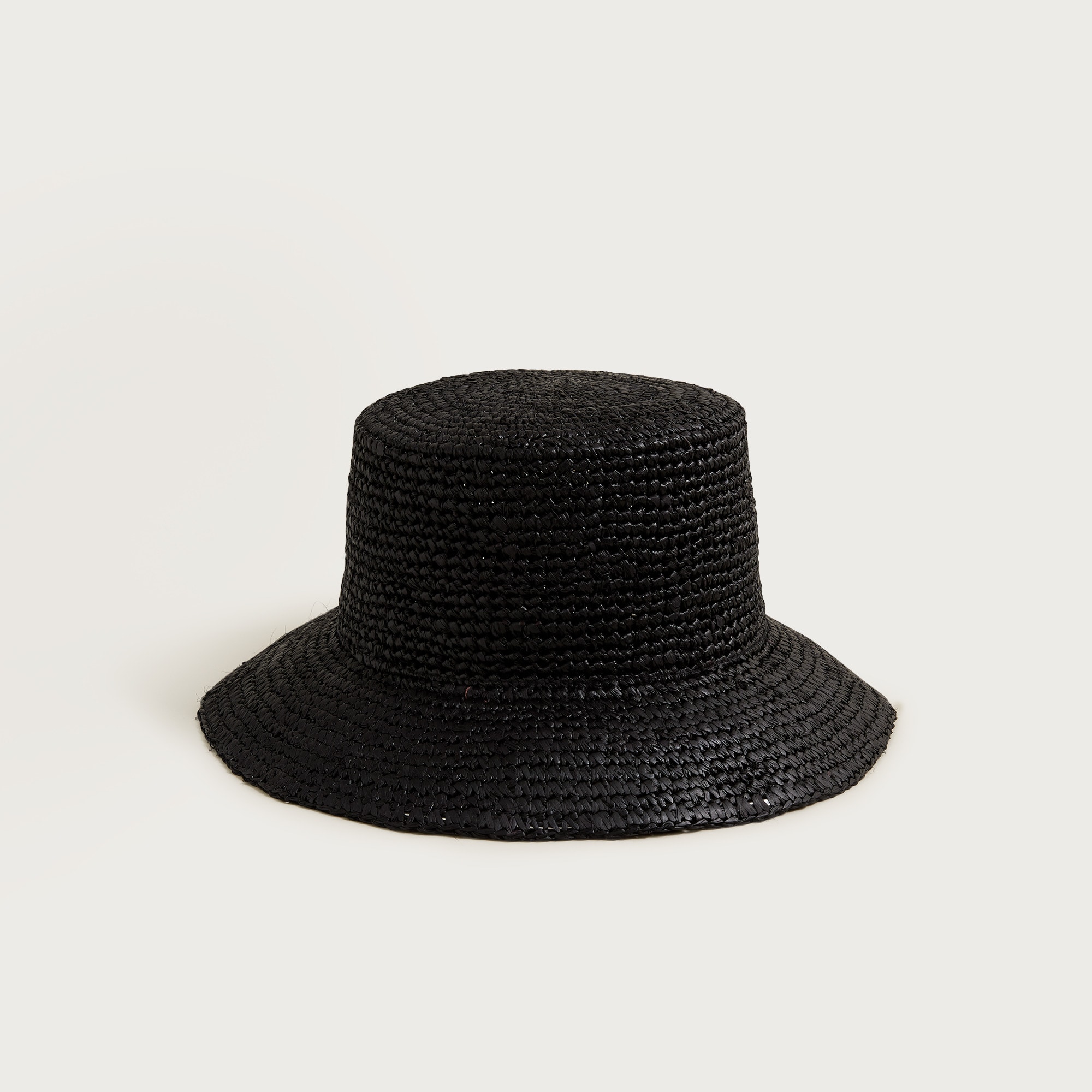 womens Wide-brim raffia bucket hat