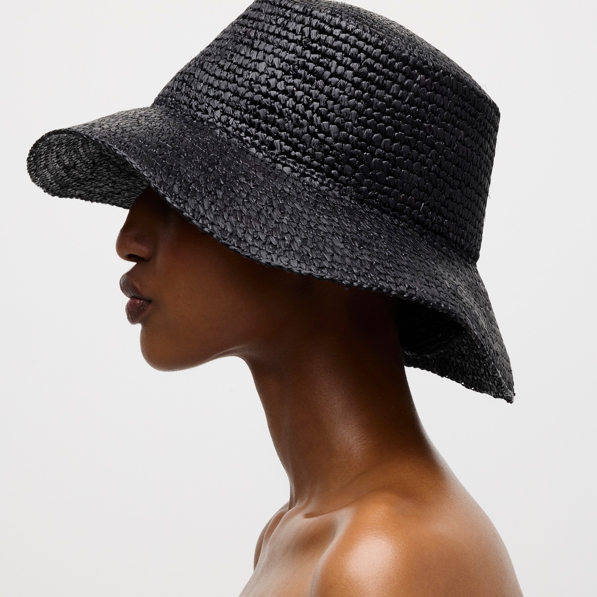 j.crew: wide-brim raffia bucket hat for women