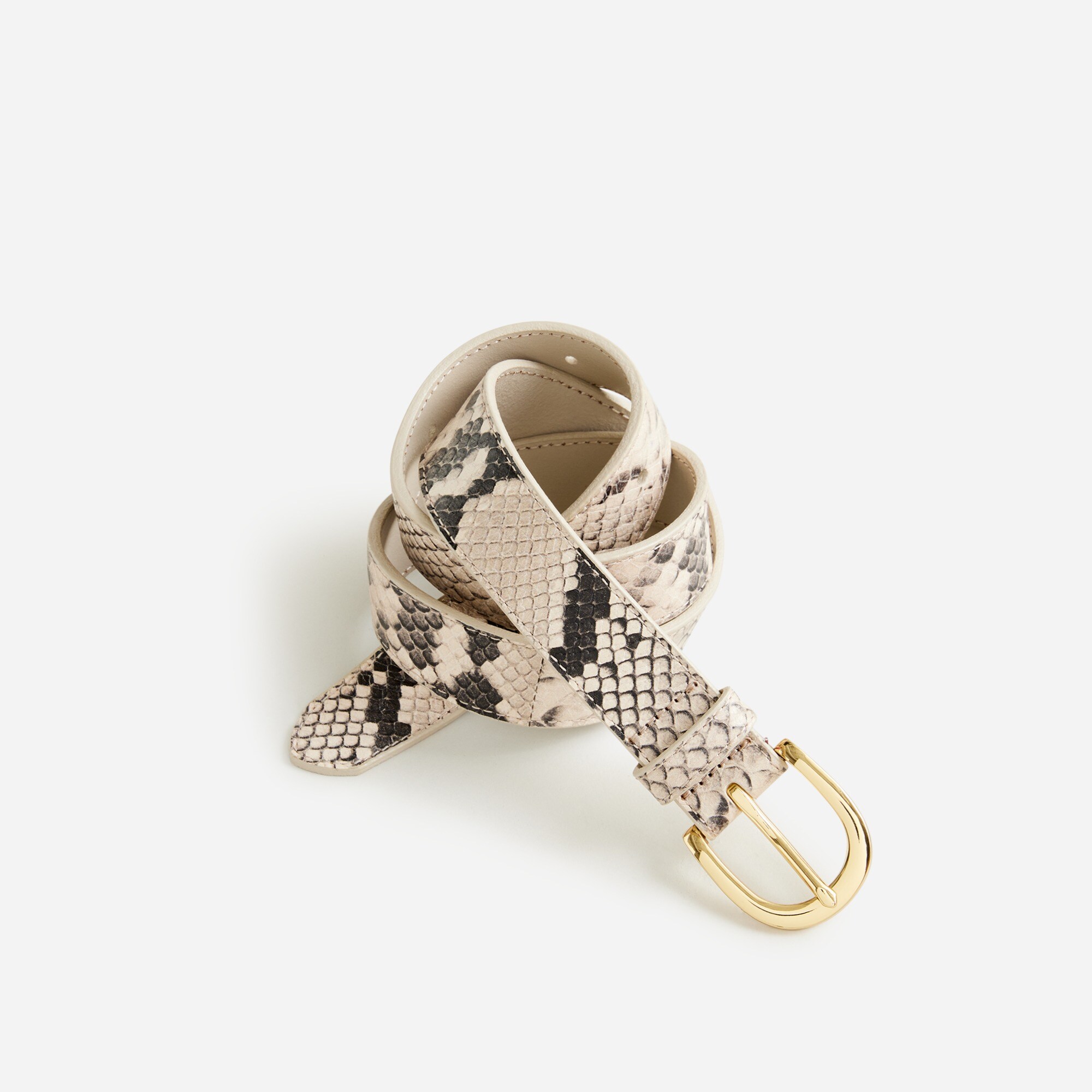Classic belt in Italian snake-embossed leather