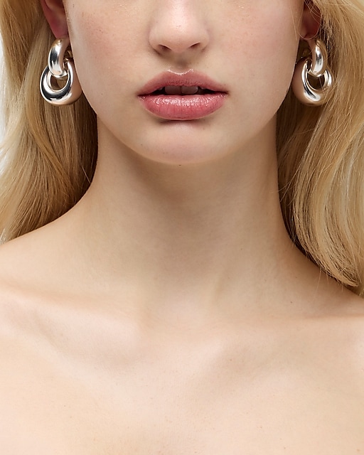 womens Rounded chainlink earrings