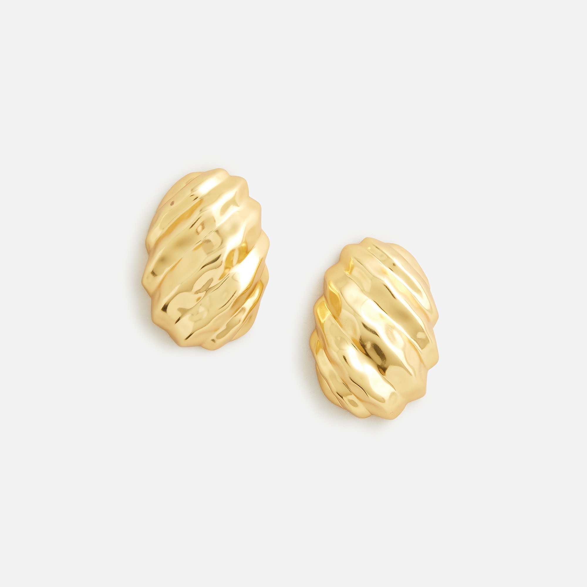 Textured metallic-stud earrings