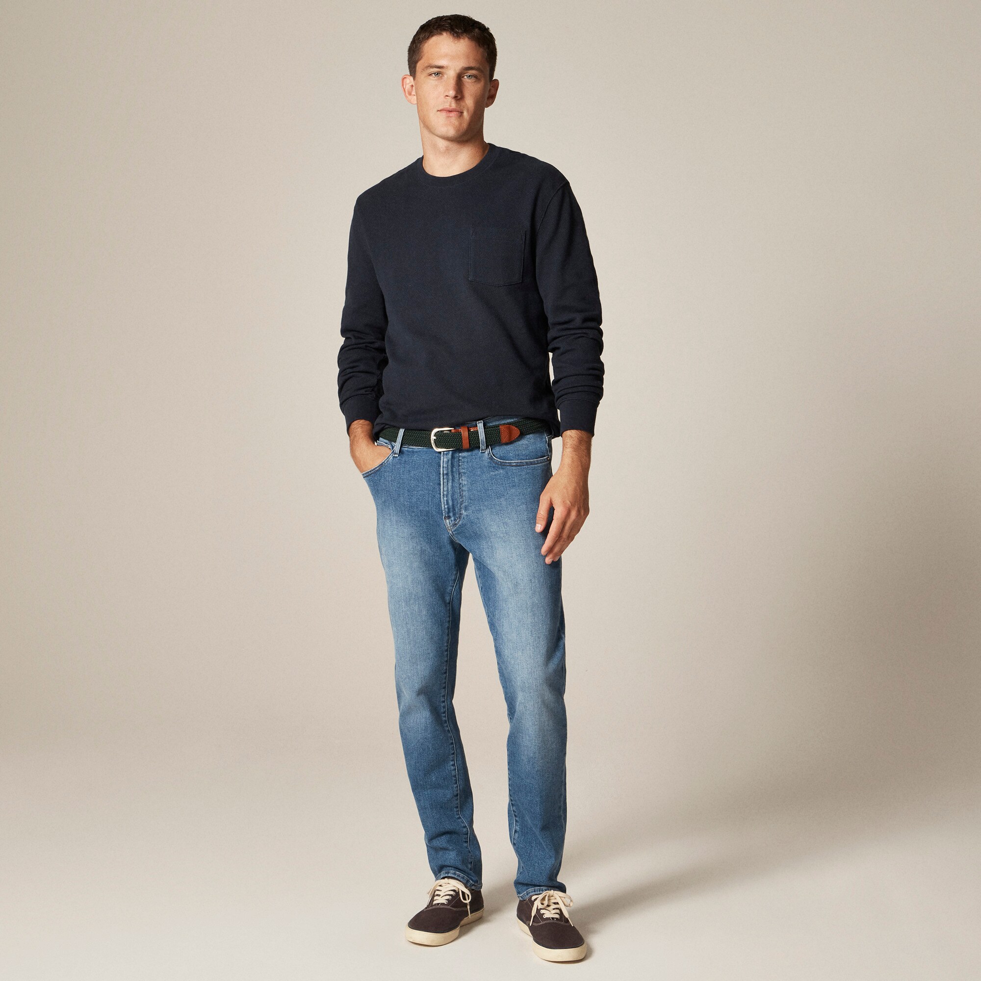 1040 Athletic Tapered-fit stretch jean in medium wash