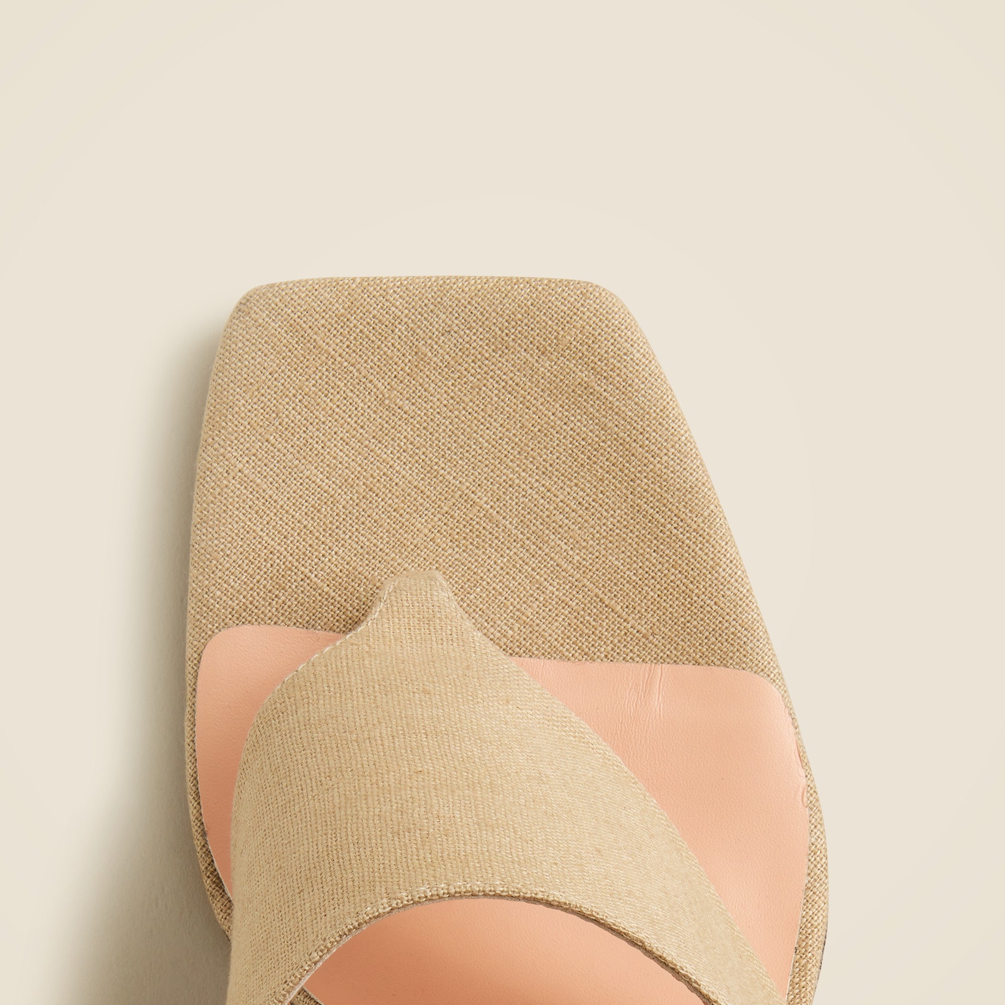 Rounded-heel Thong Sandals In Linen For Women | J.Crew
