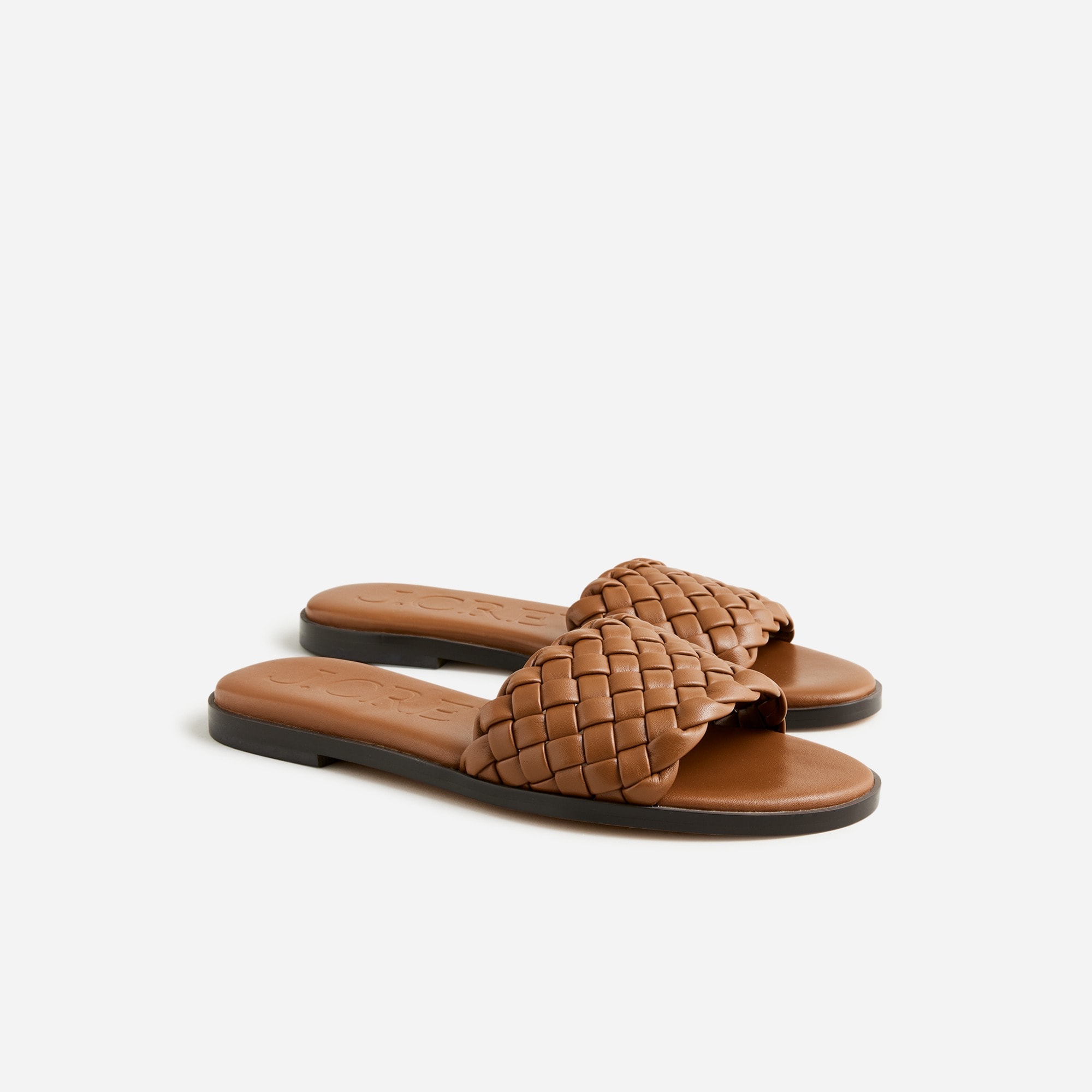 womens Georgina woven sandals in leather