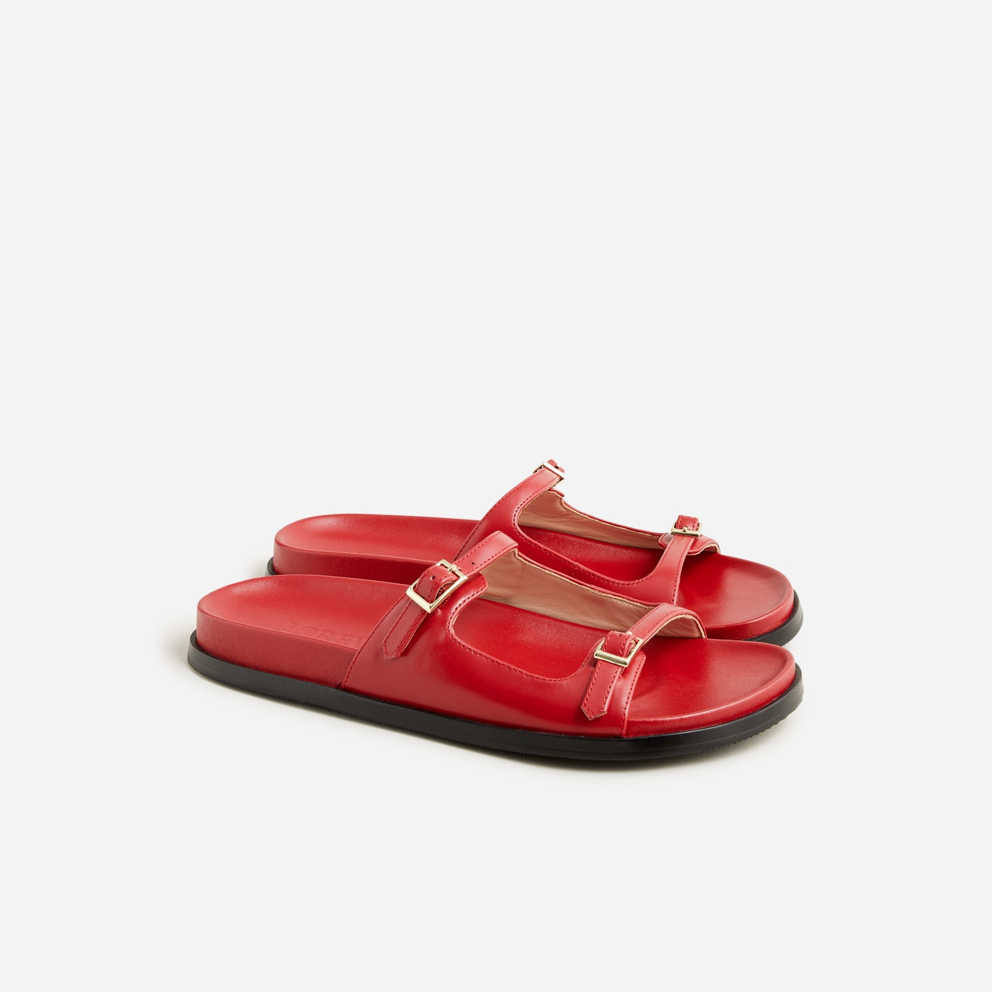 womens Colbie buckle sandals in leather