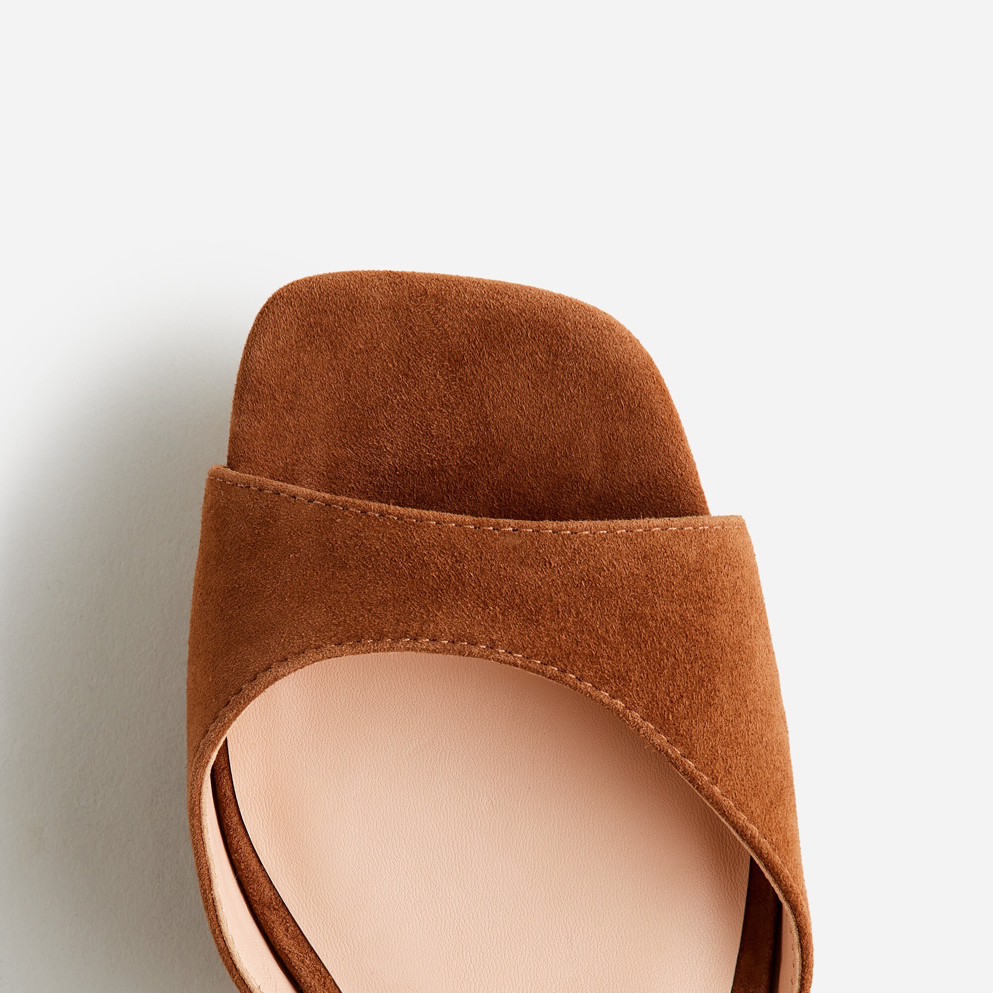 suede platform heels with ankle strap