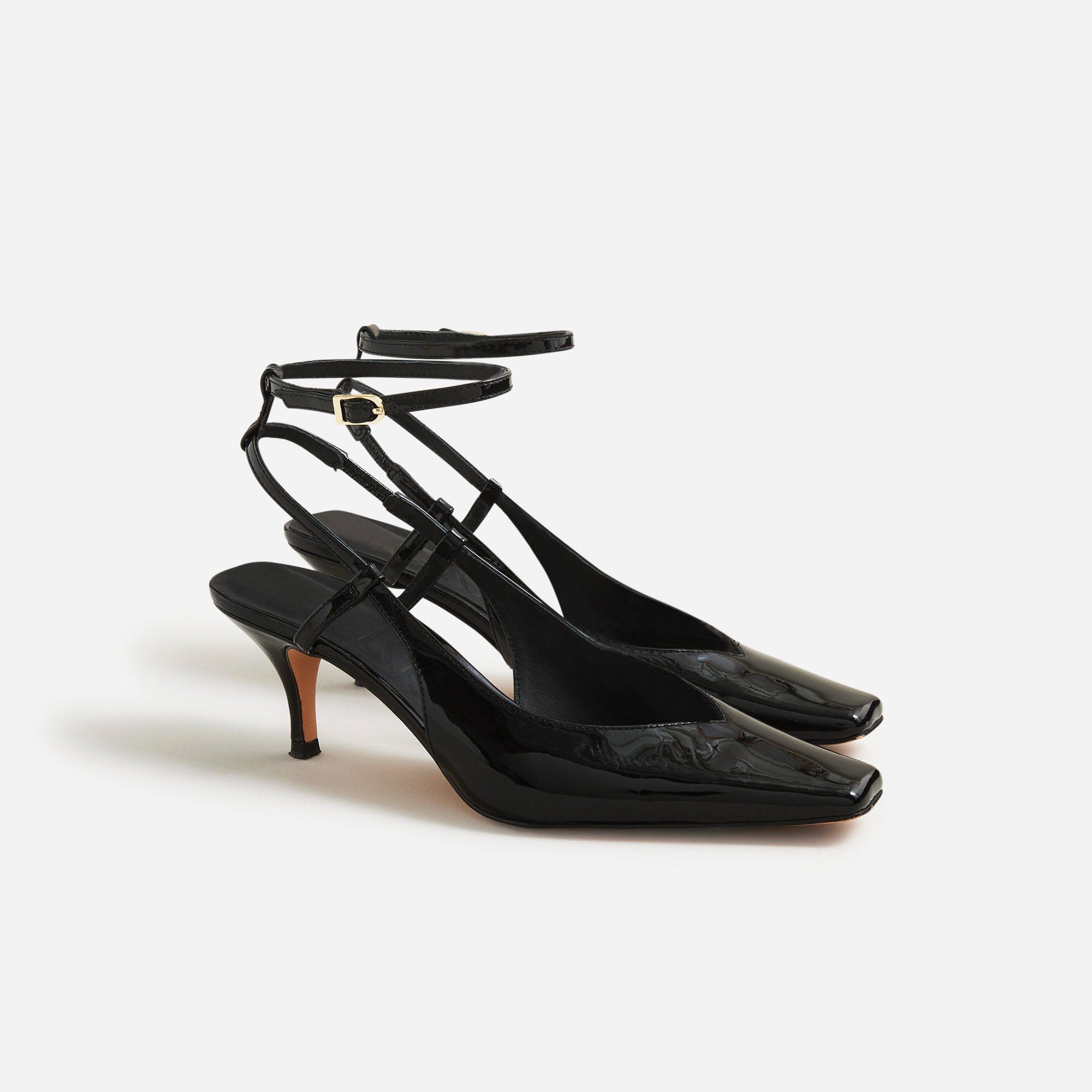 Leona ankle-strap heels in patent leather