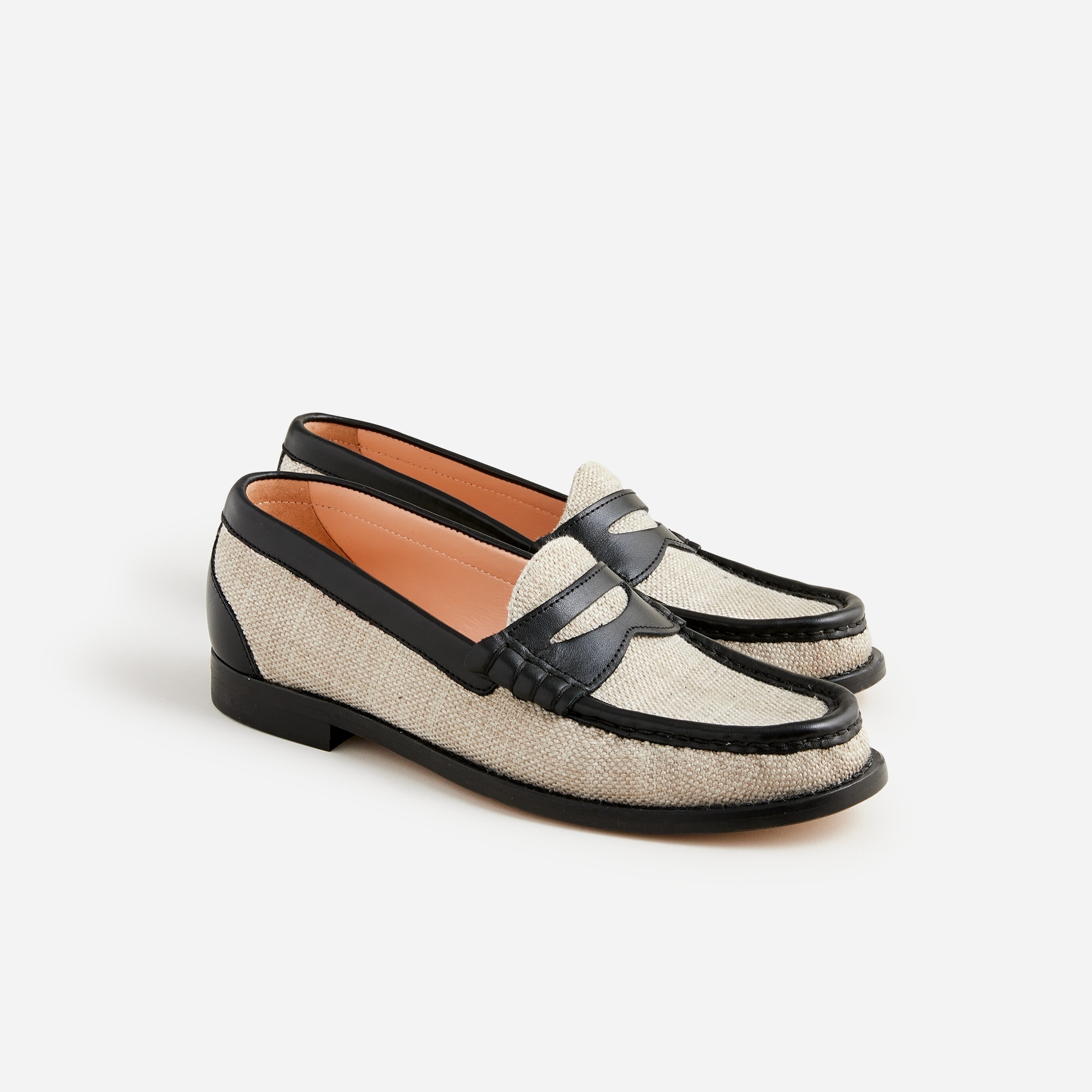 womens Winona penny loafers in Spanish canvas