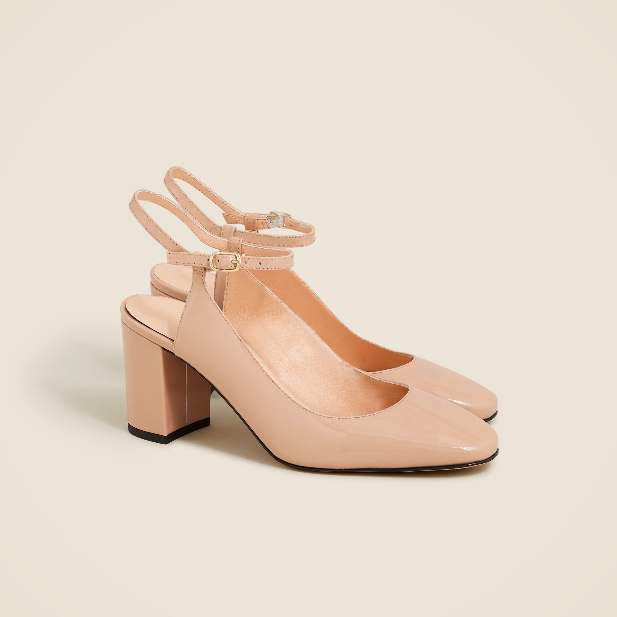 Maisie ankle-strap heels in patent leather