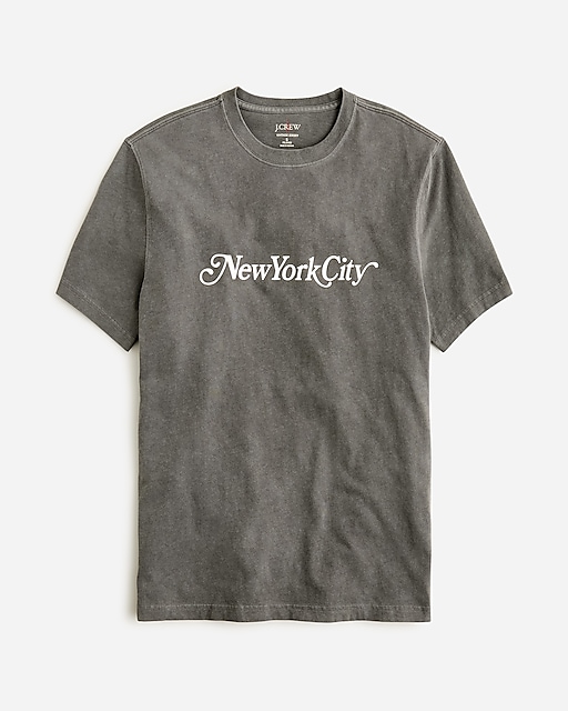 mens Vintage-wash cotton New York City graphic T-shirt