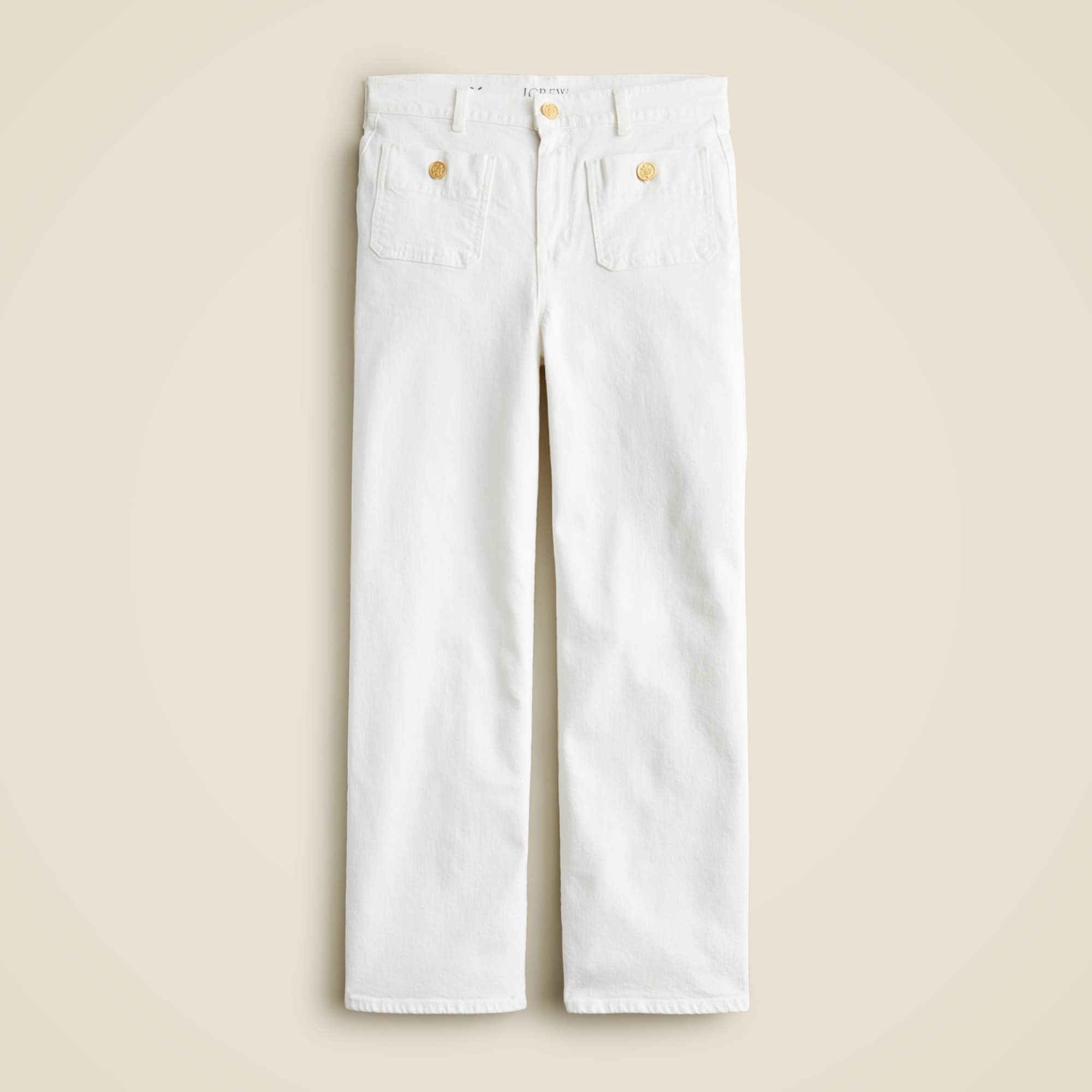 J.Crew Sailor Slim Wide leg Jean In White For Women