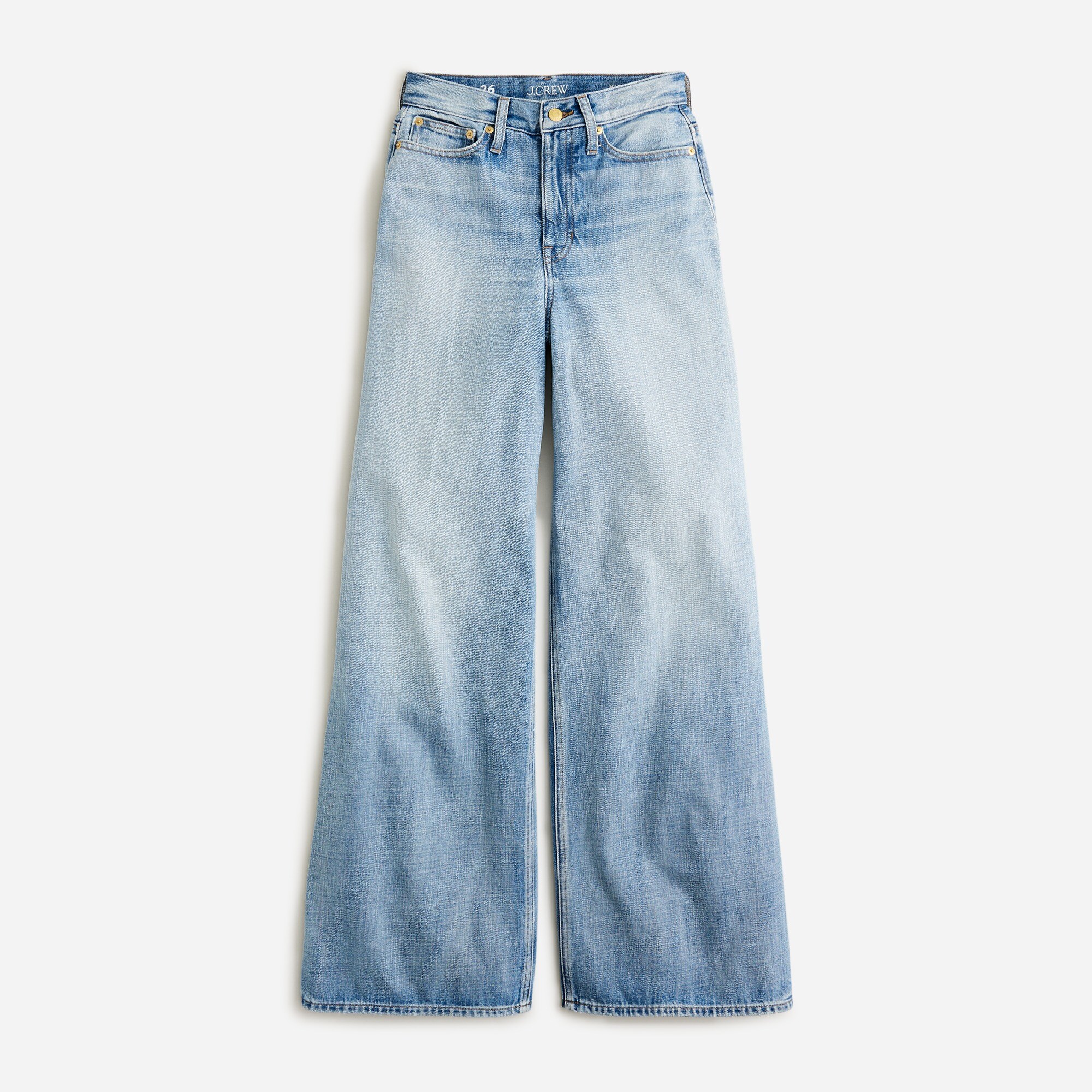 High-rise superwide-leg jean in Elliot wash