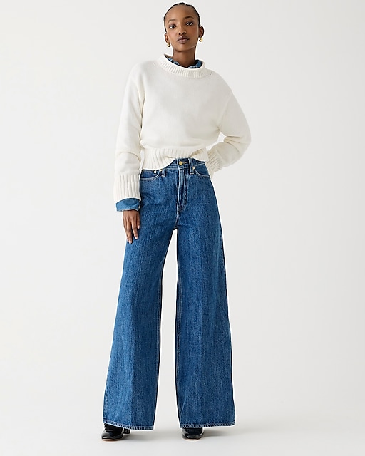 womens High-rise superwide-leg jean in Laura wash