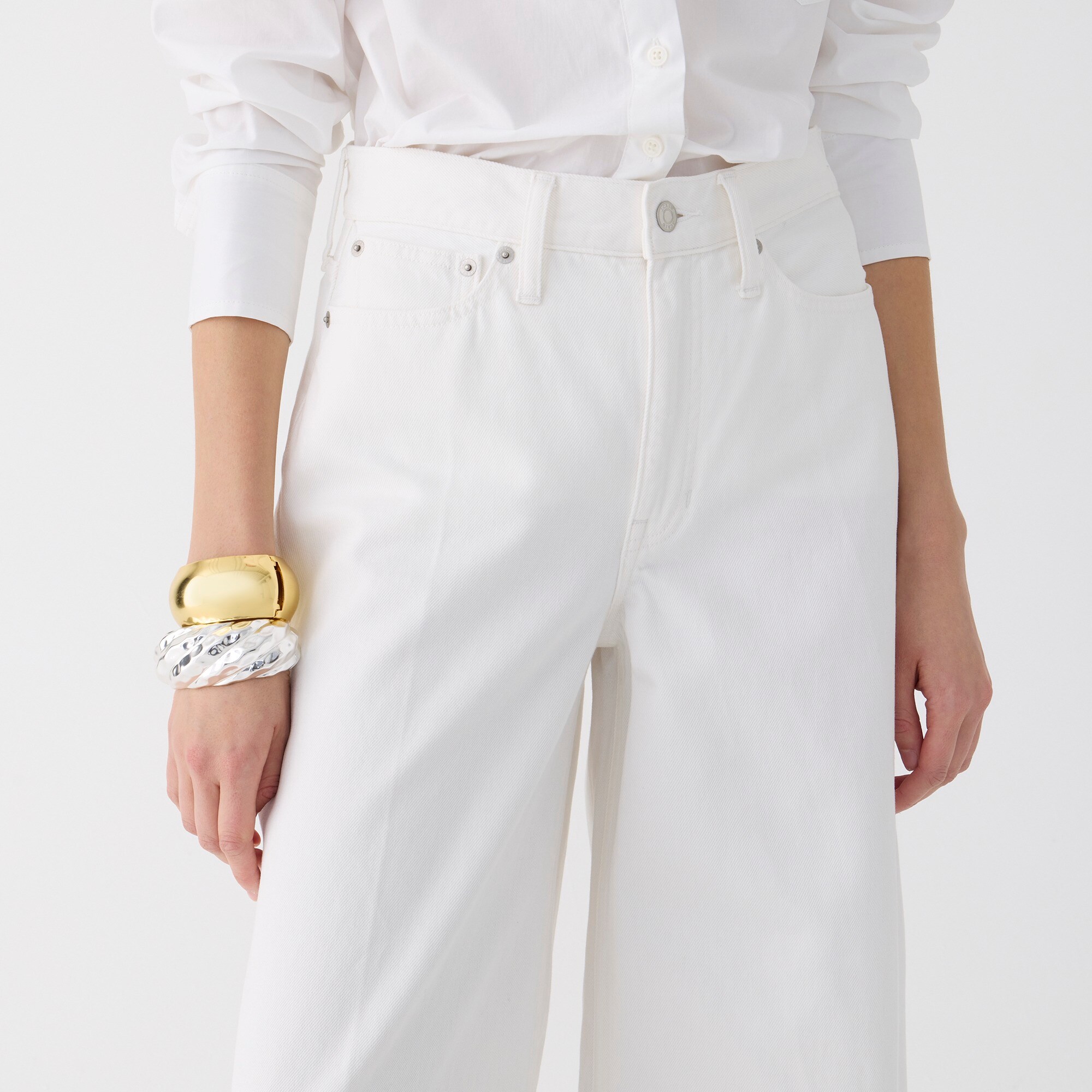 High-rise superwide-leg jean in white