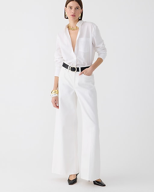  High-rise superwide-leg jean in white