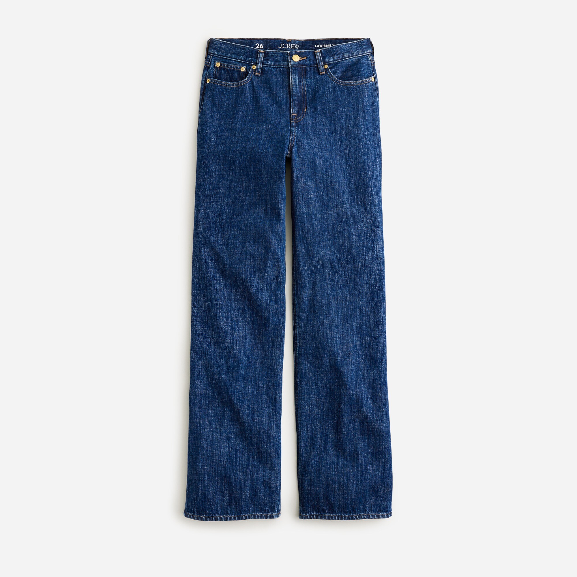 Lower-rise wide-leg jean in Regina wash