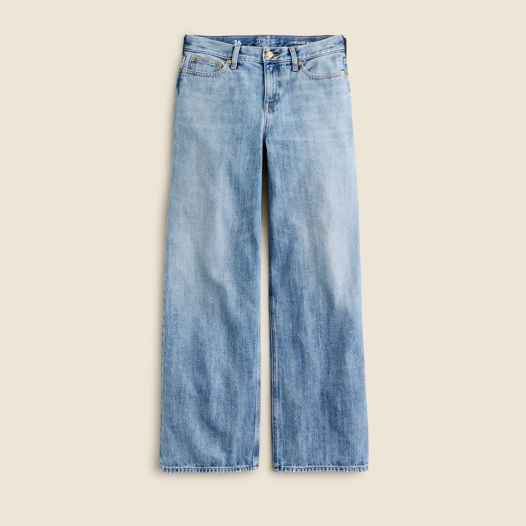 Lower-rise wide-leg jean in Sydney wash