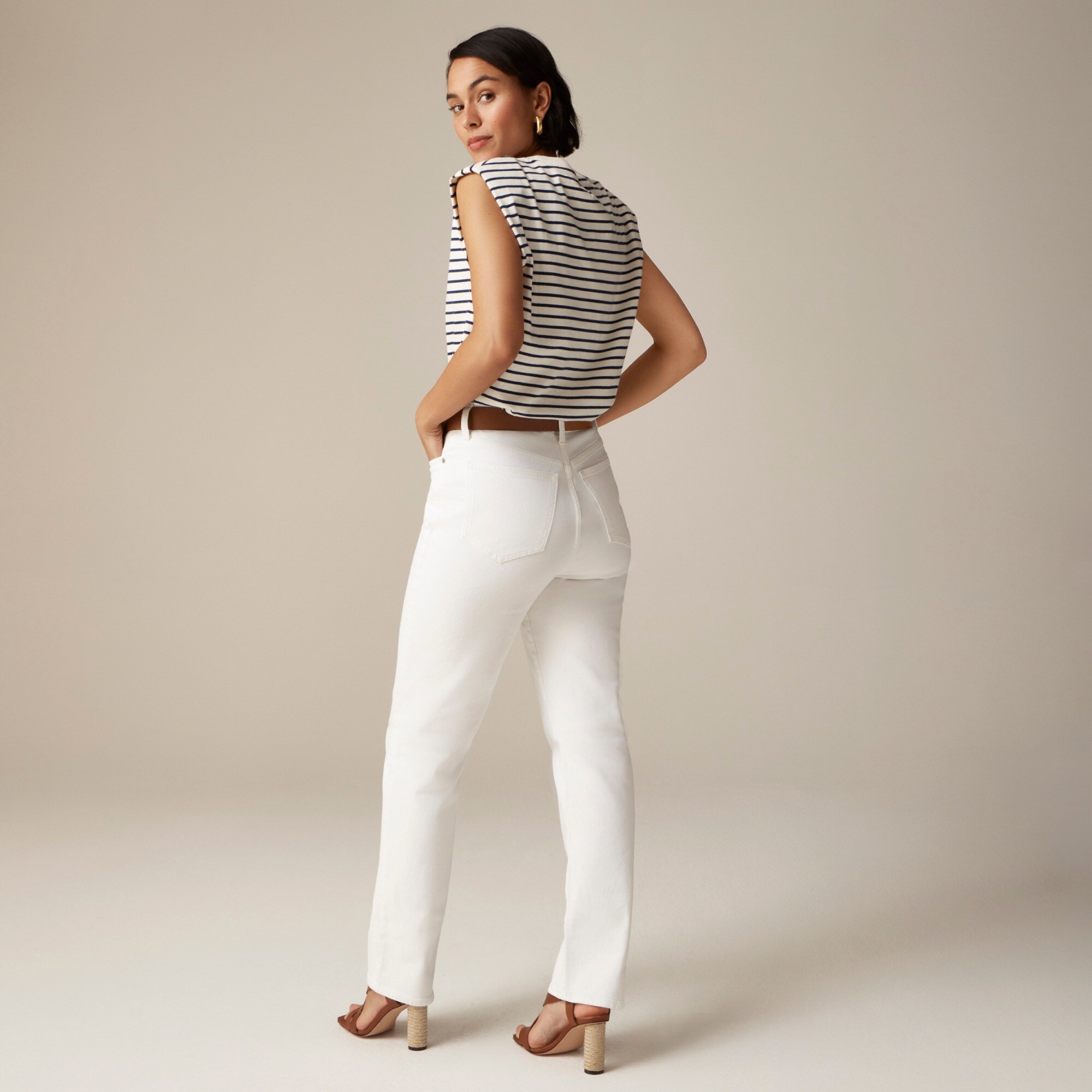 Classic straight jean in white