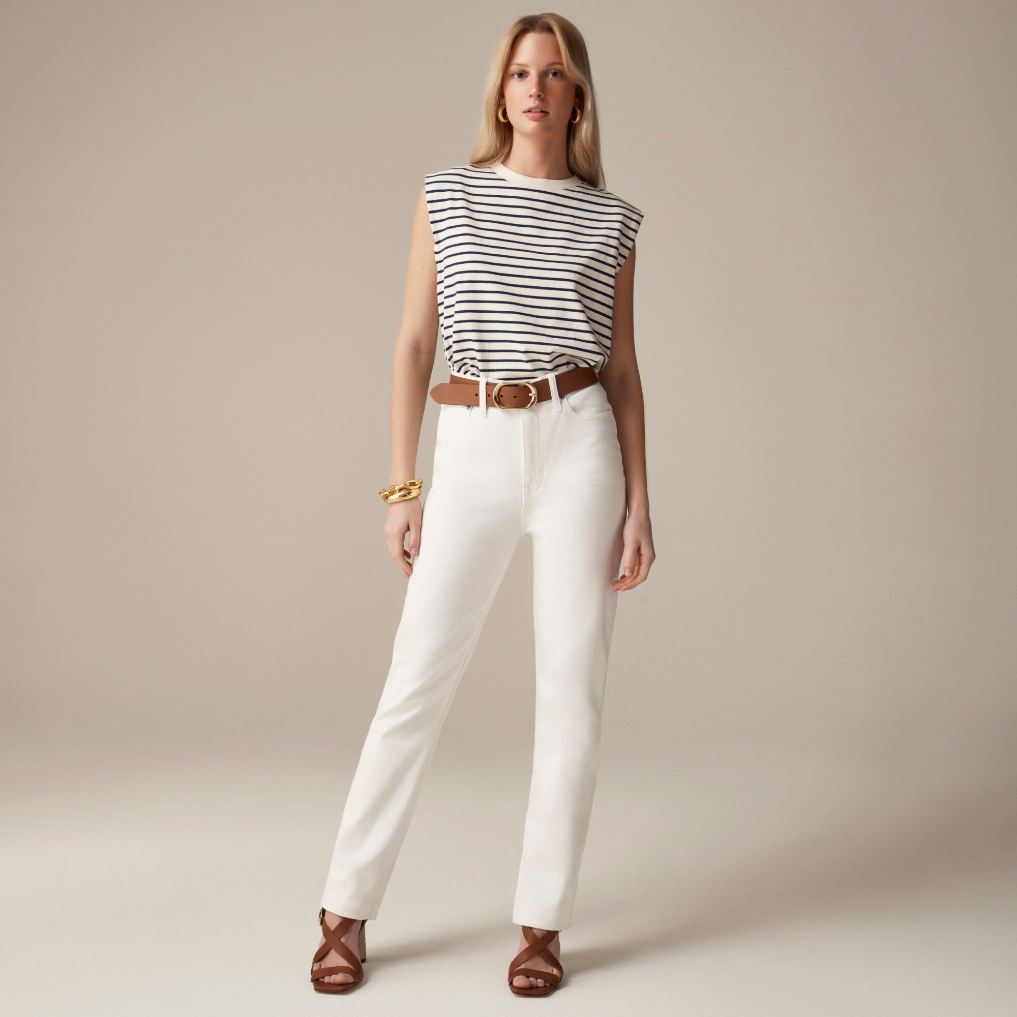 Classic straight jean in white