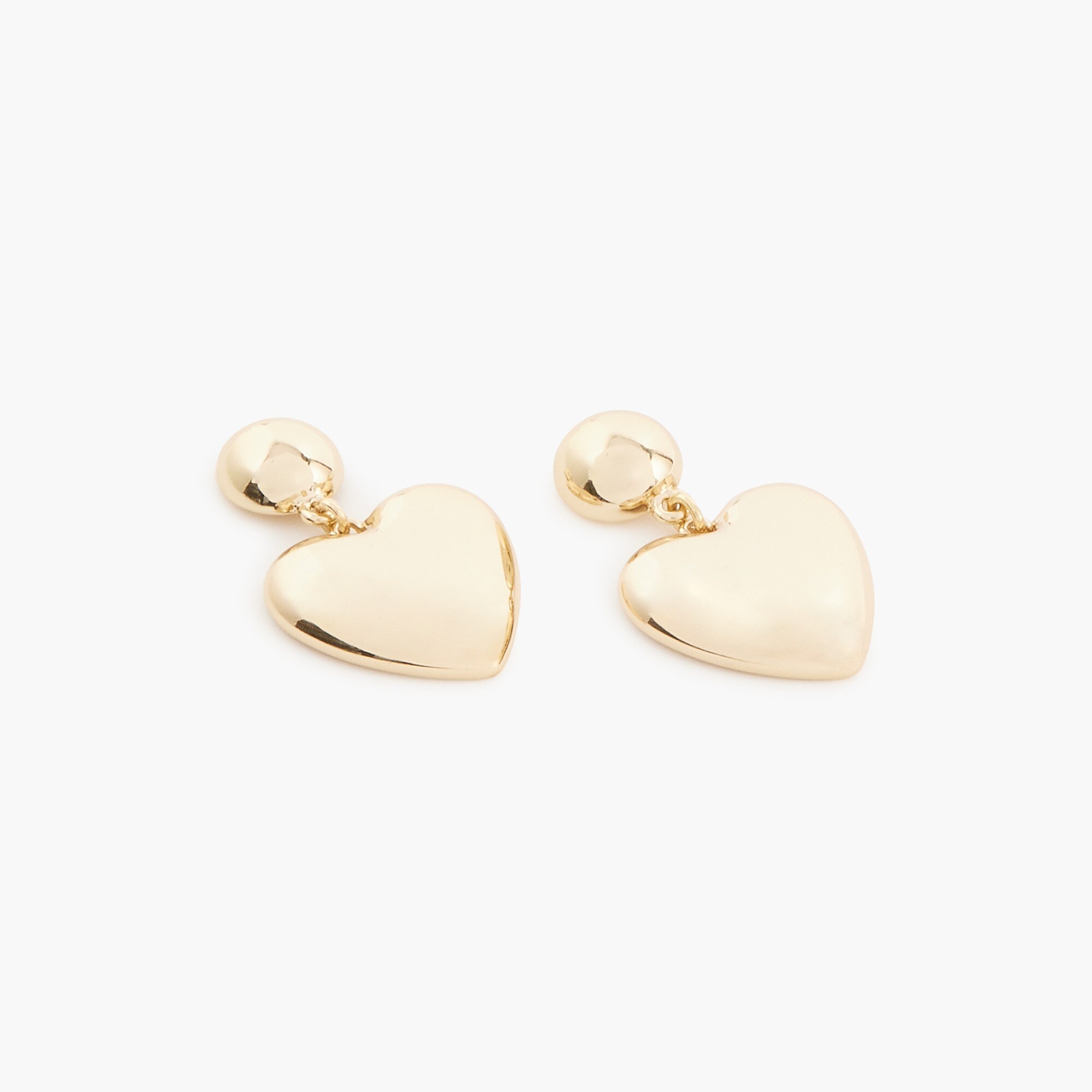 gold heart earrings for women