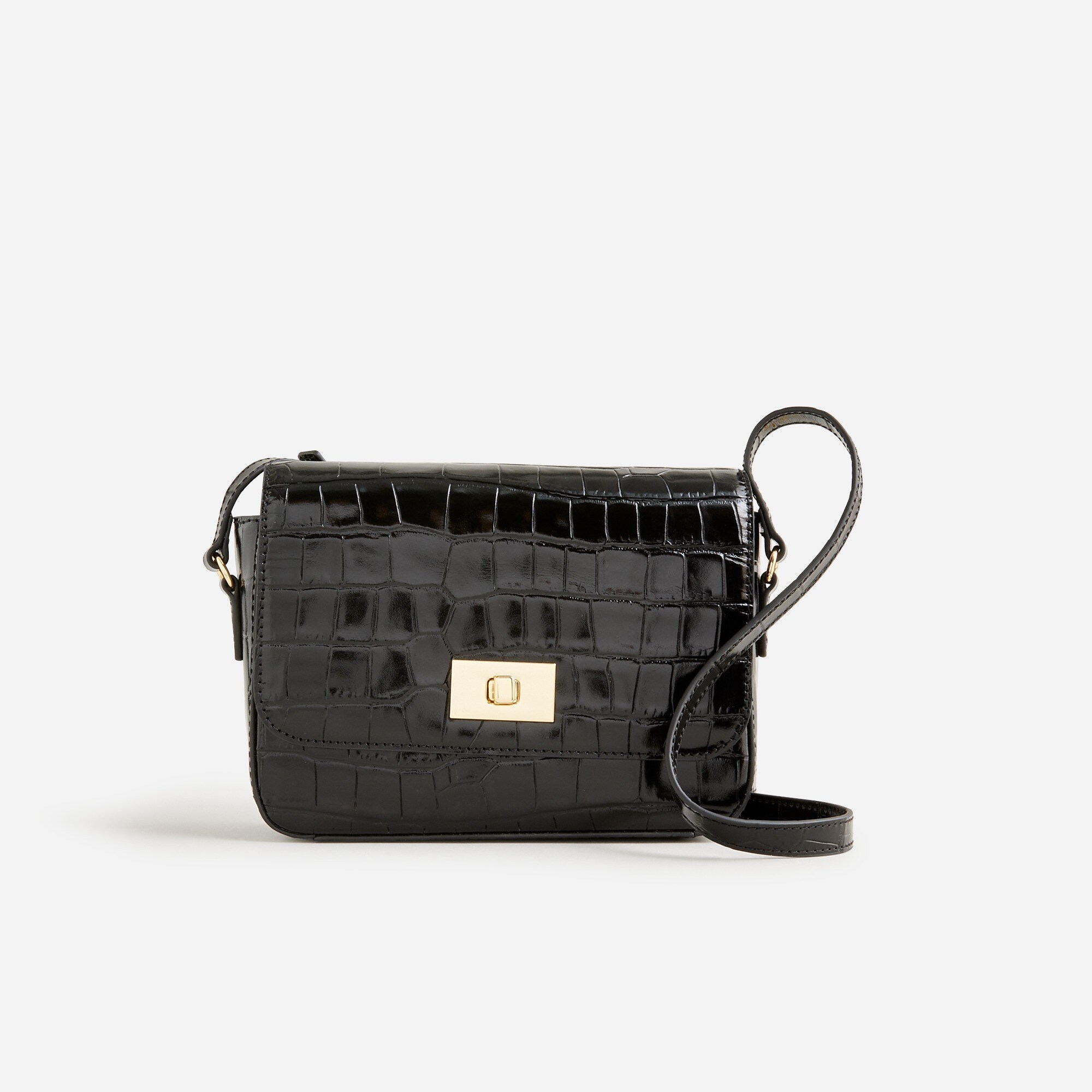  Edie crossbody bag in Italian croc-embossed leather
