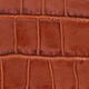 Edie crossbody bag in Italian croc-embossed leather BURNISHED SIENNA