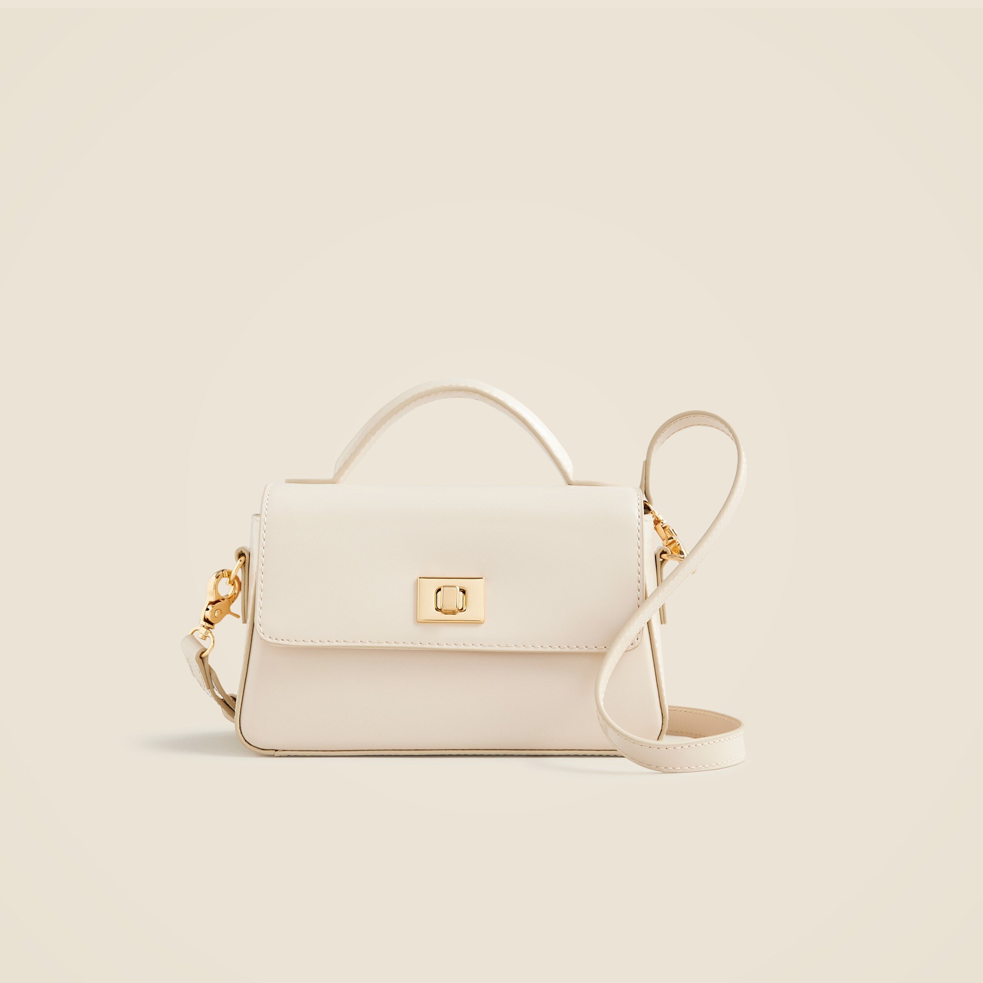 Small Edie top-handle bag in Italian leather