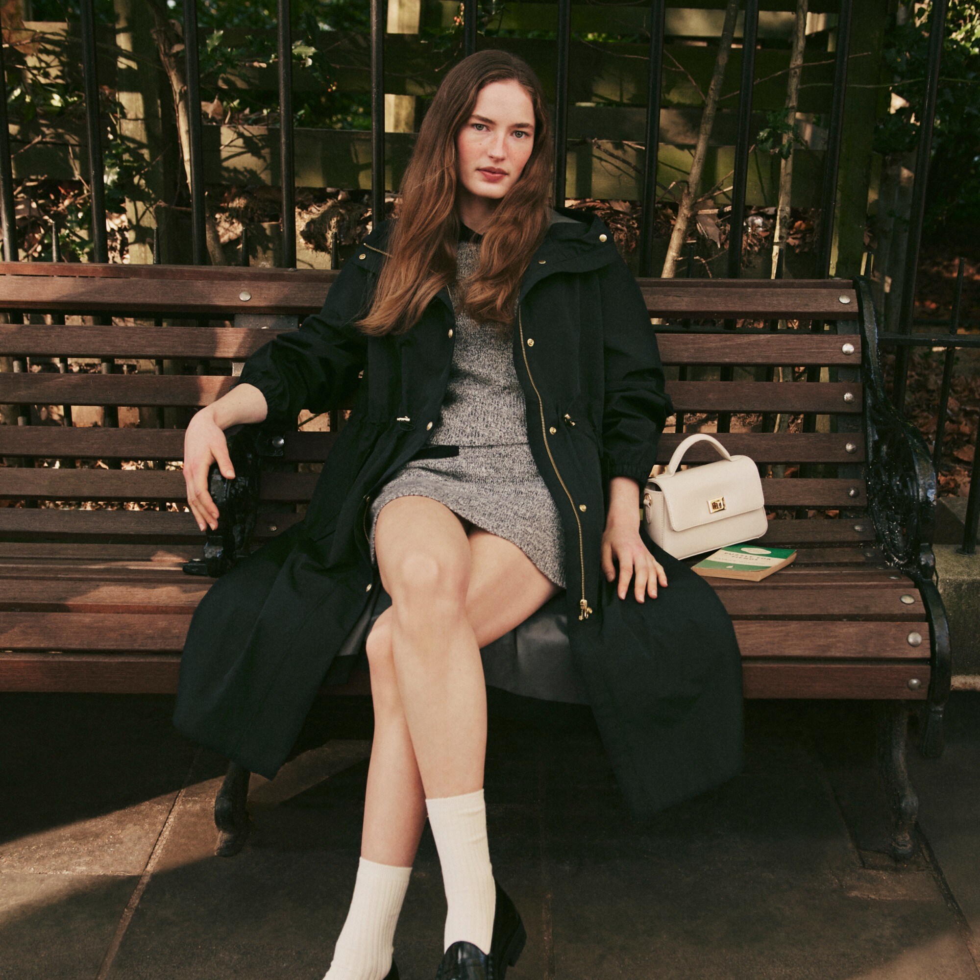Small Edie top-handle bag in Italian leather