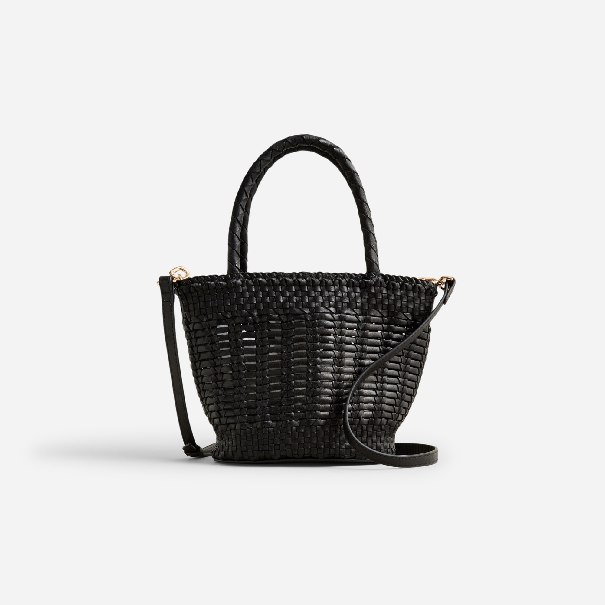 womens Small open-weave bag in leather