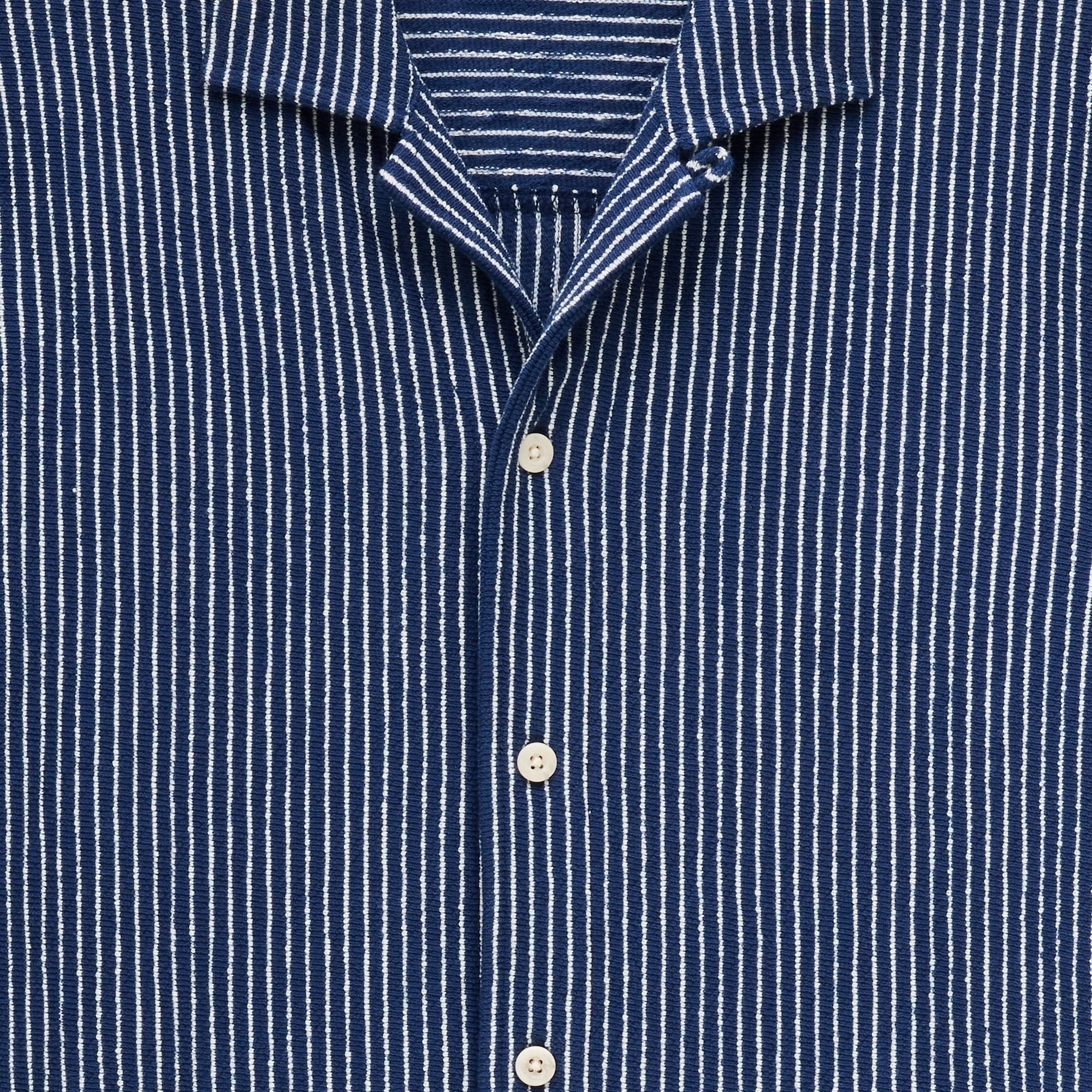 Textured Camp-collar Knit Shirt In Stripe For Men | J.Crew
