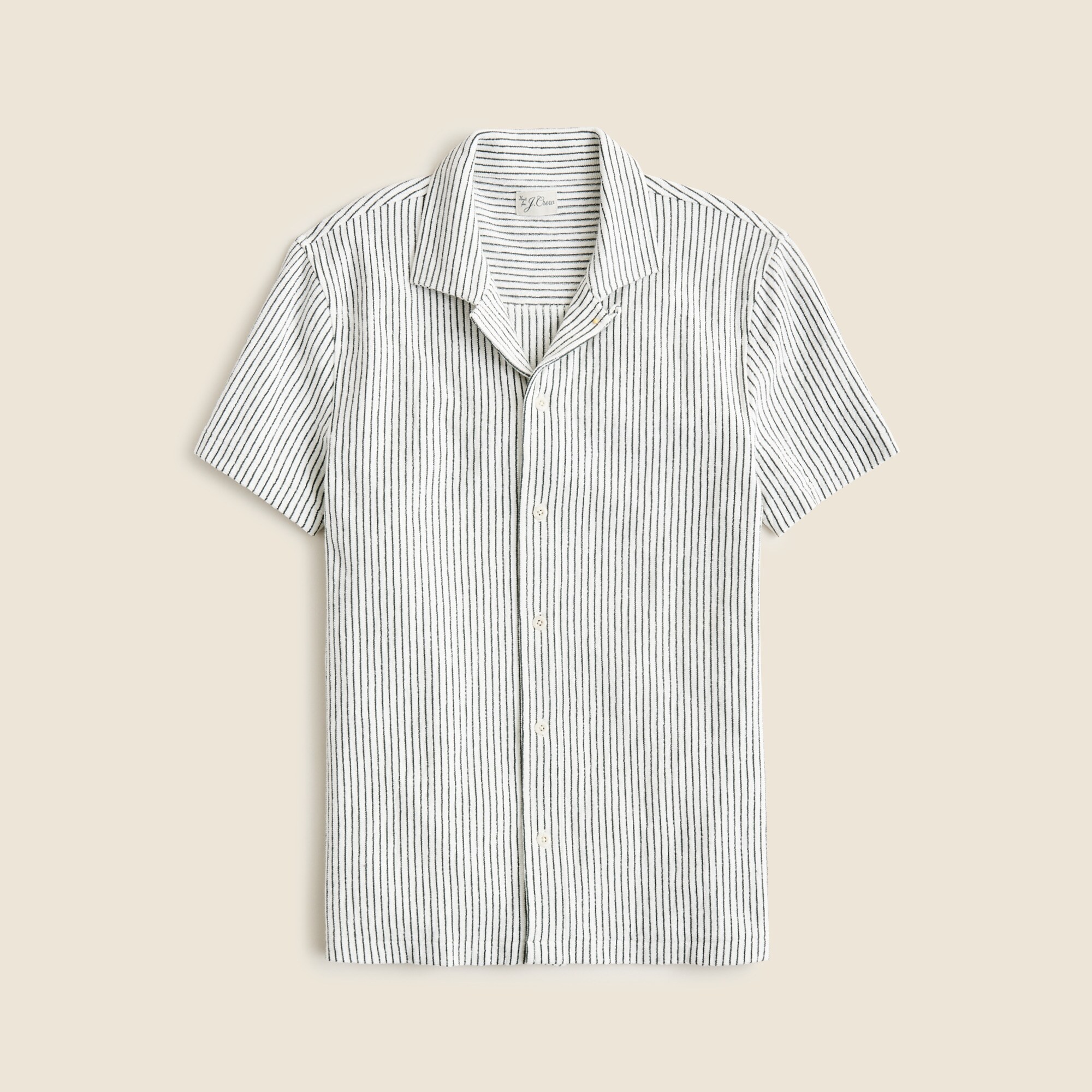 Textured Camp-collar Sweater-tee In Stripe For Men | J.Crew
