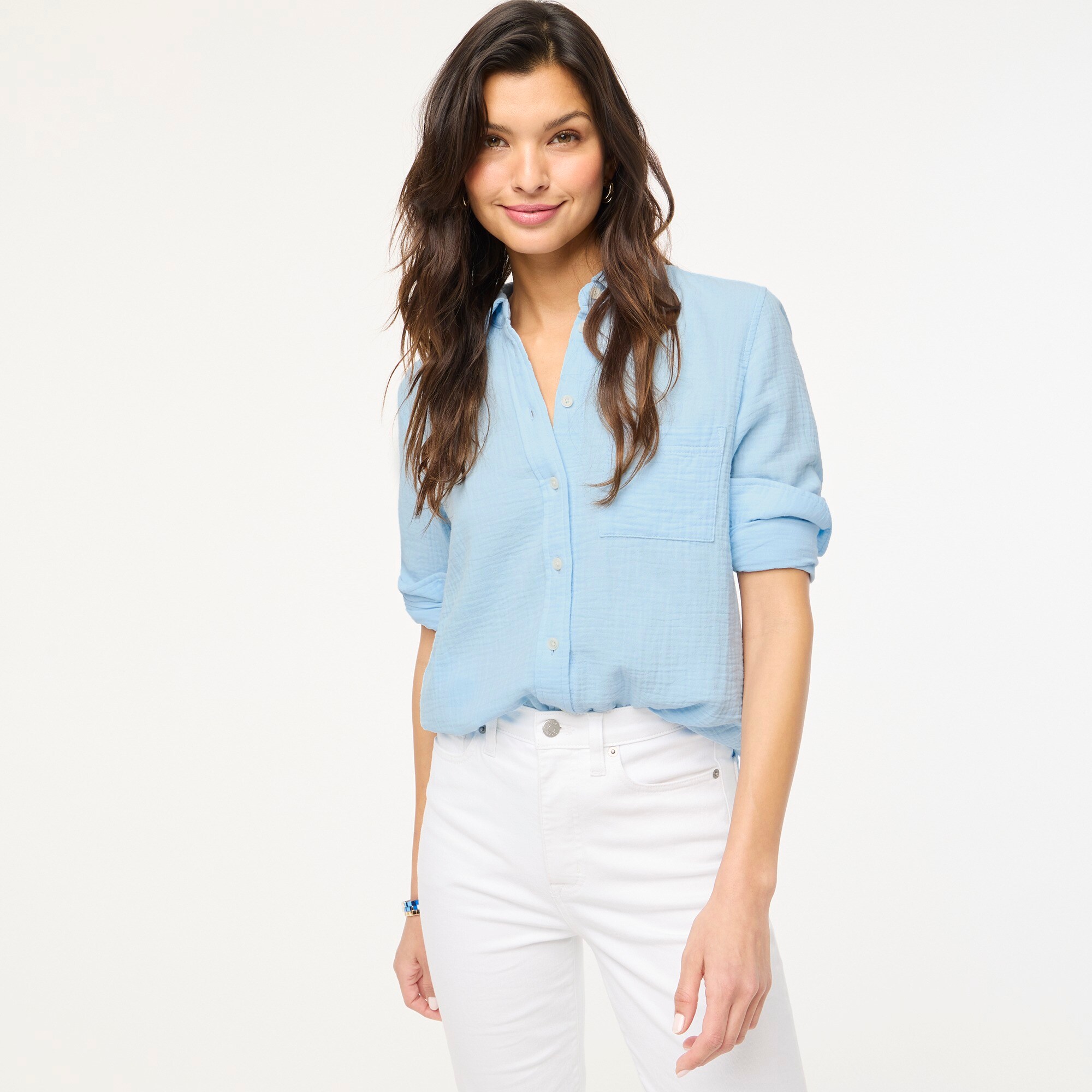 Double-gauze button-up shirt - image 5