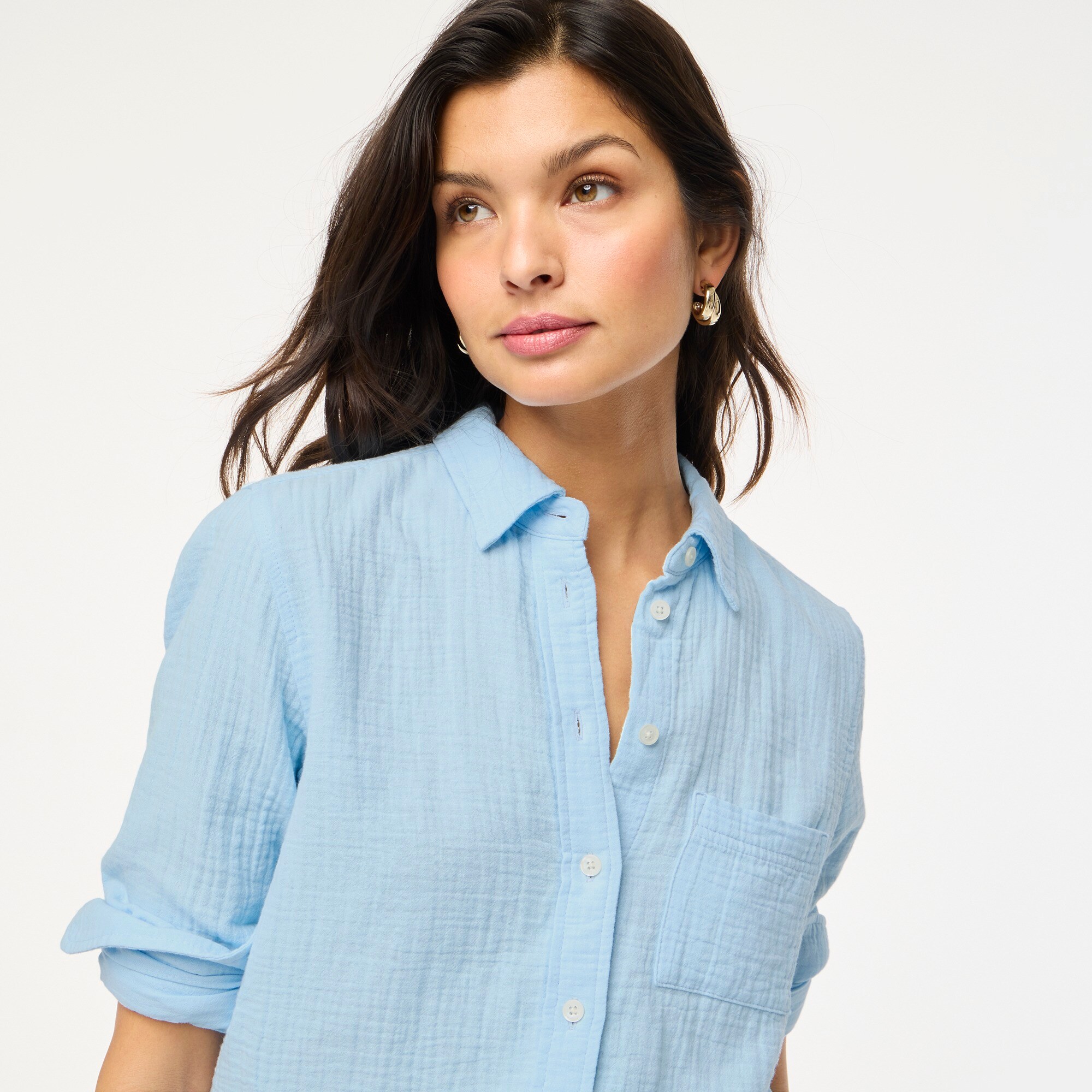 Double-gauze button-up shirt - image 4