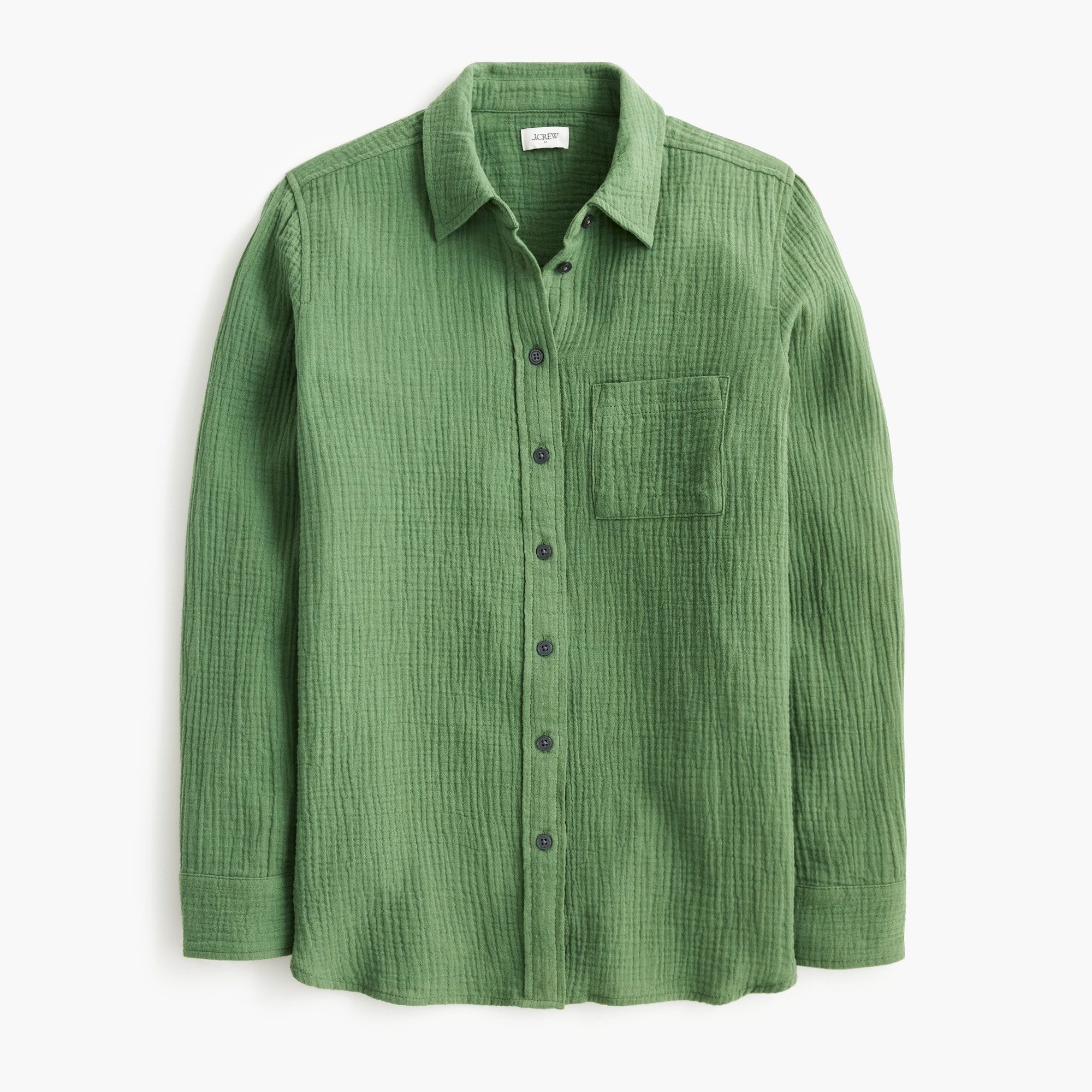 womens Double-gauze button-up shirt