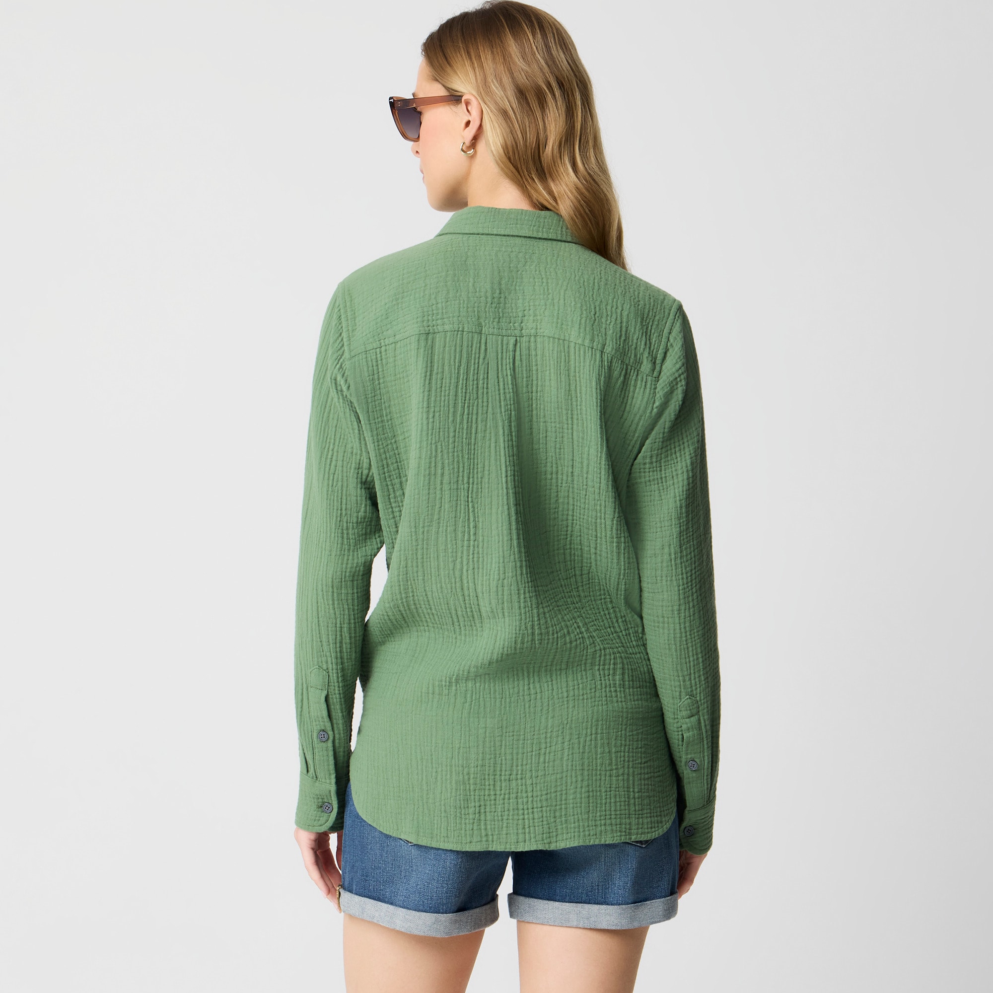 Double-gauze Button-up Shirt For Women | Factory