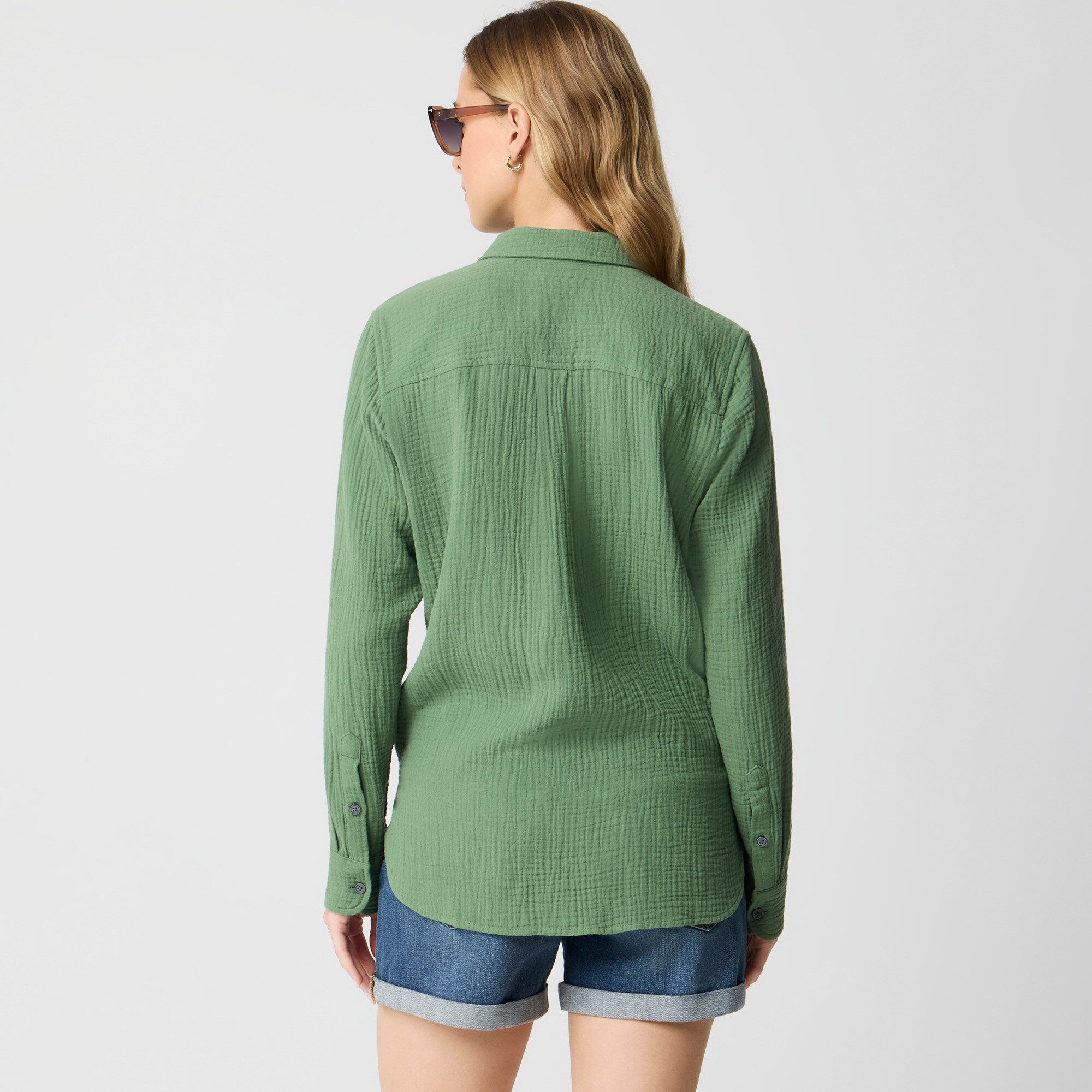 Double-gauze Button-up Shirt For Women | Factory