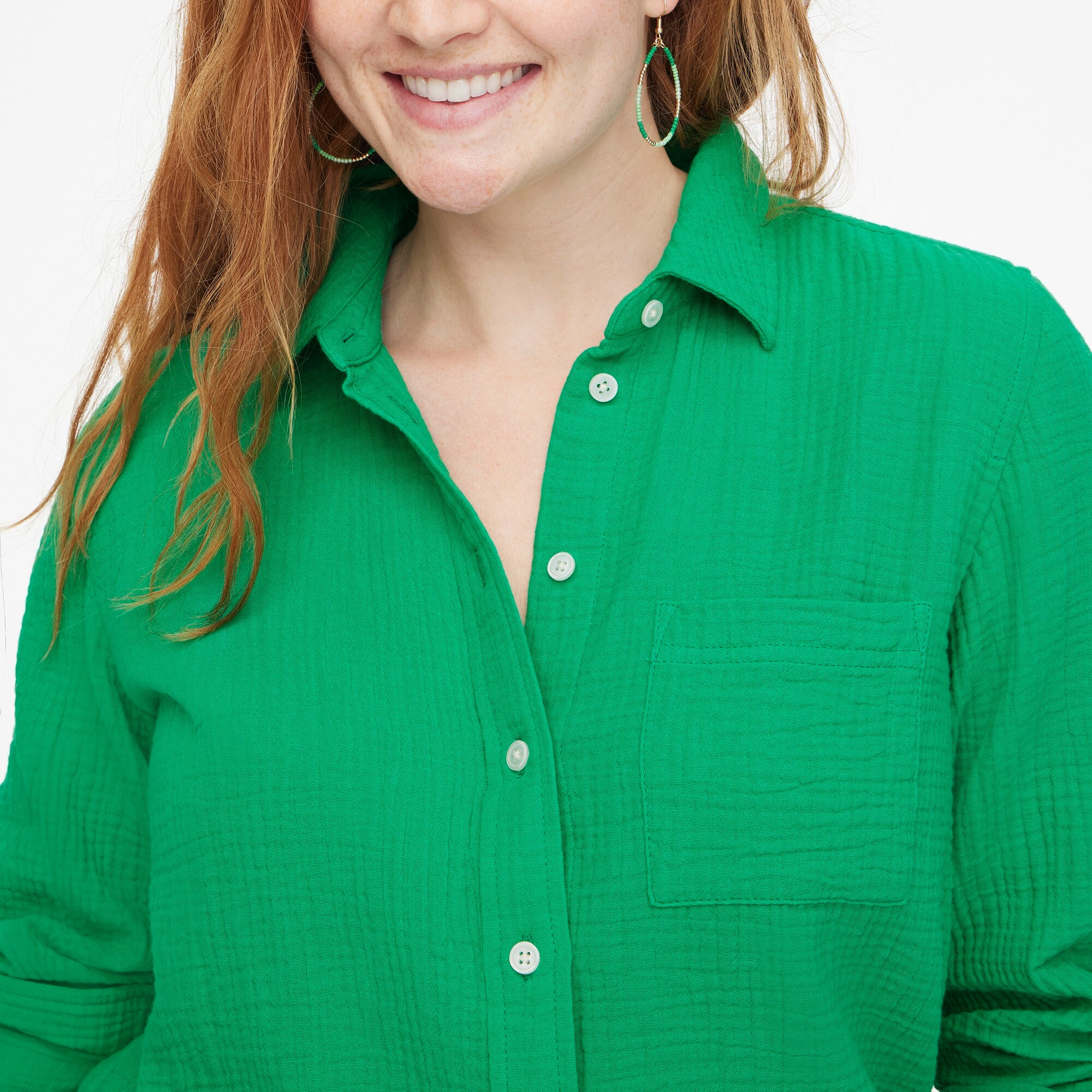 Gauze button-up shirt