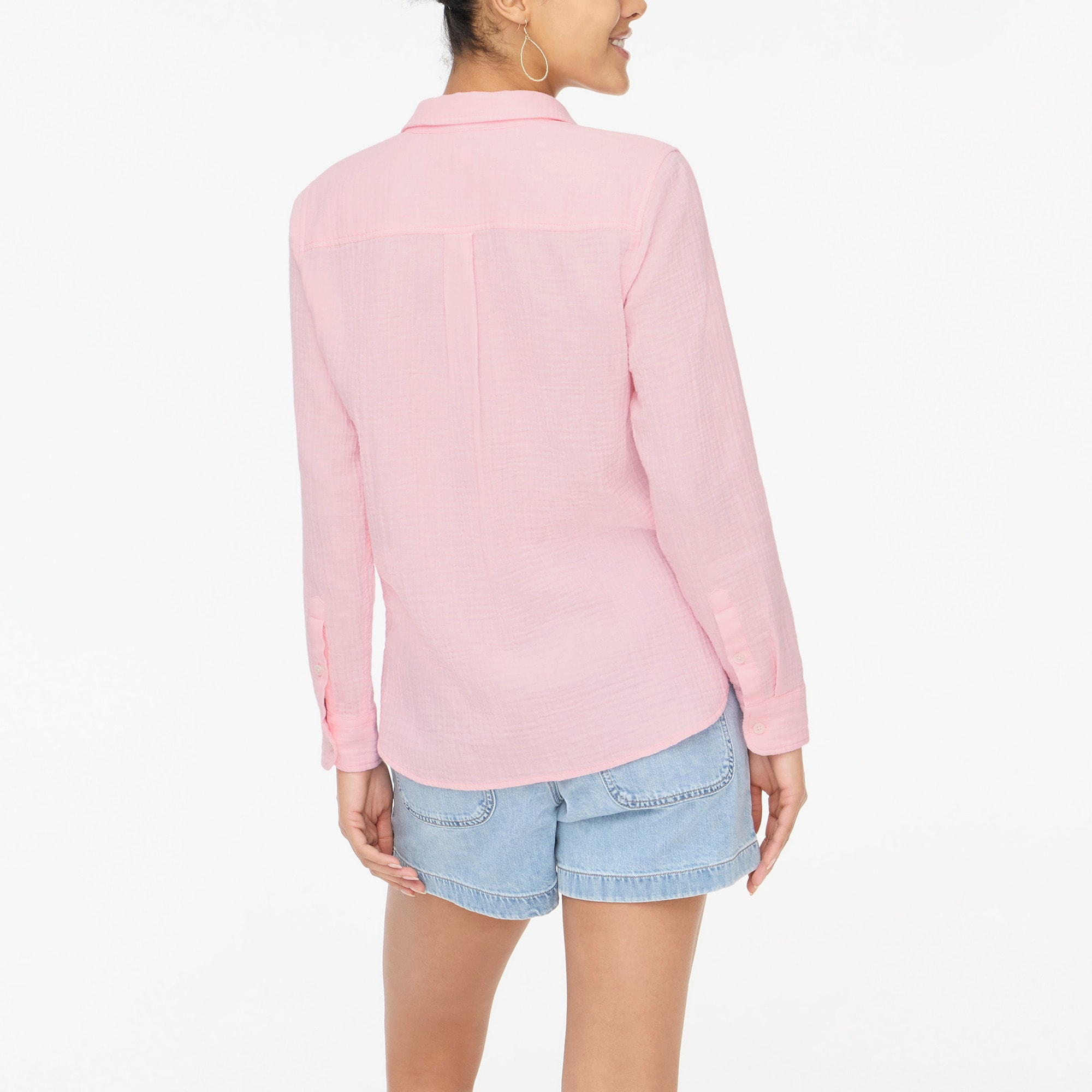 Gauze button-up shirt